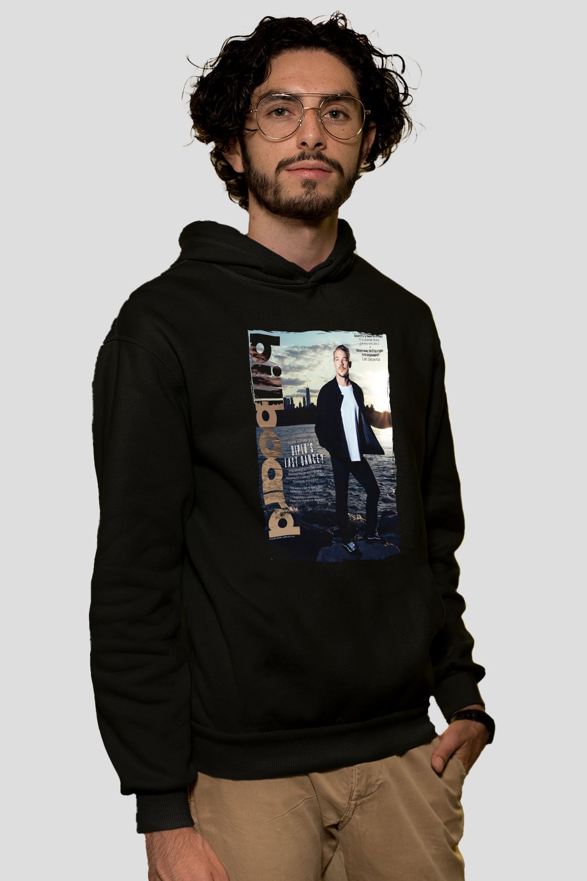 Diplo Siyah Unisex Kapüşonlu Sweatshirt