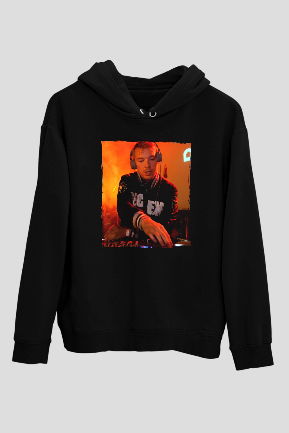 Diplo Siyah Unisex Kapüşonlu Sweatshirt