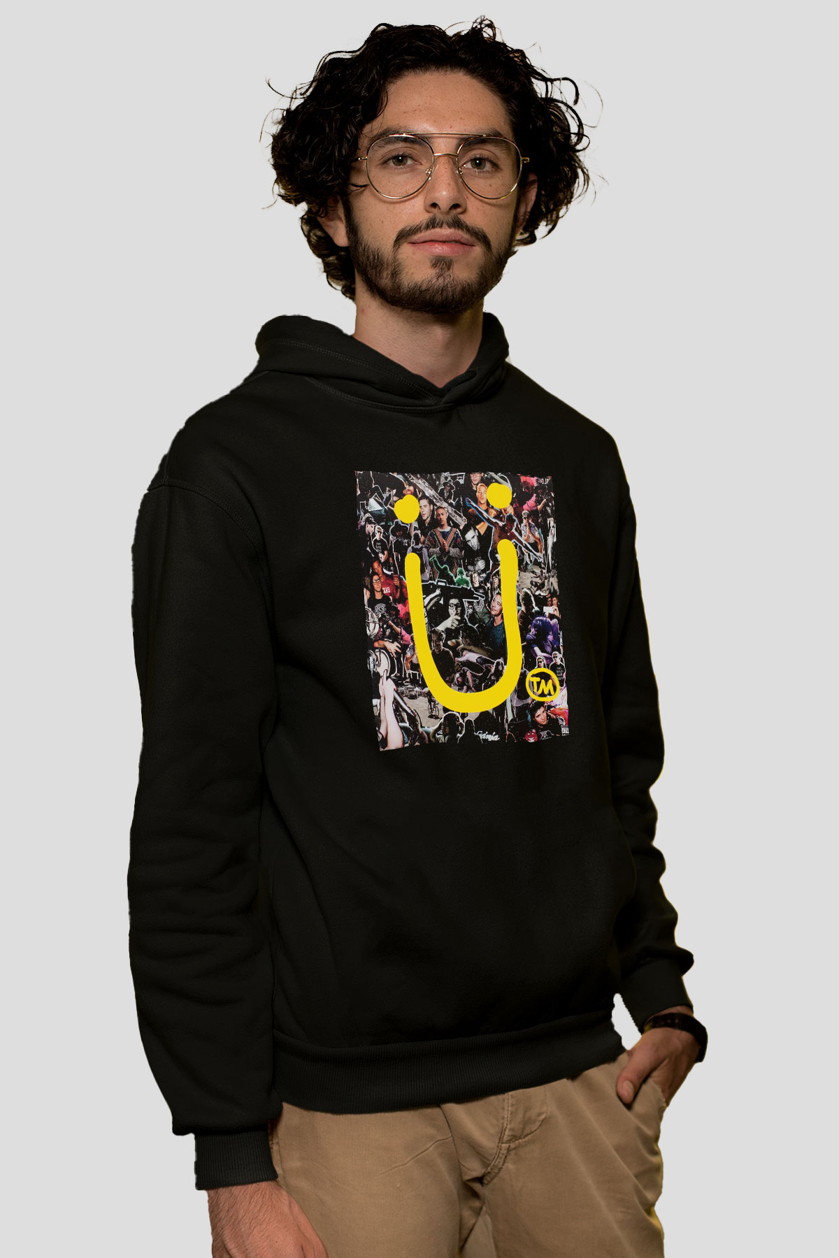 Diplo Siyah Unisex Kapüşonlu Sweatshirt