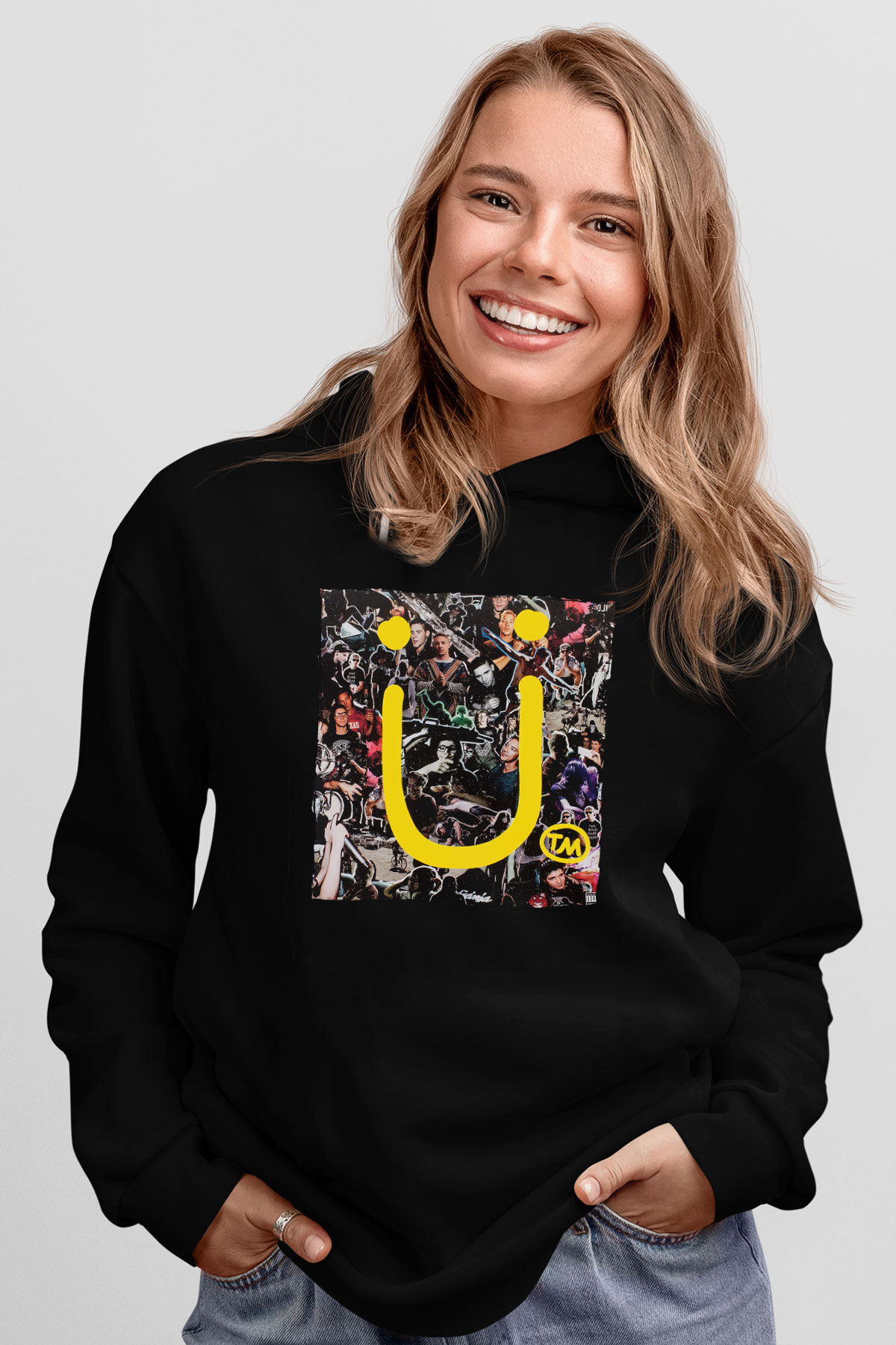 Diplo Siyah Unisex Kapüşonlu Sweatshirt