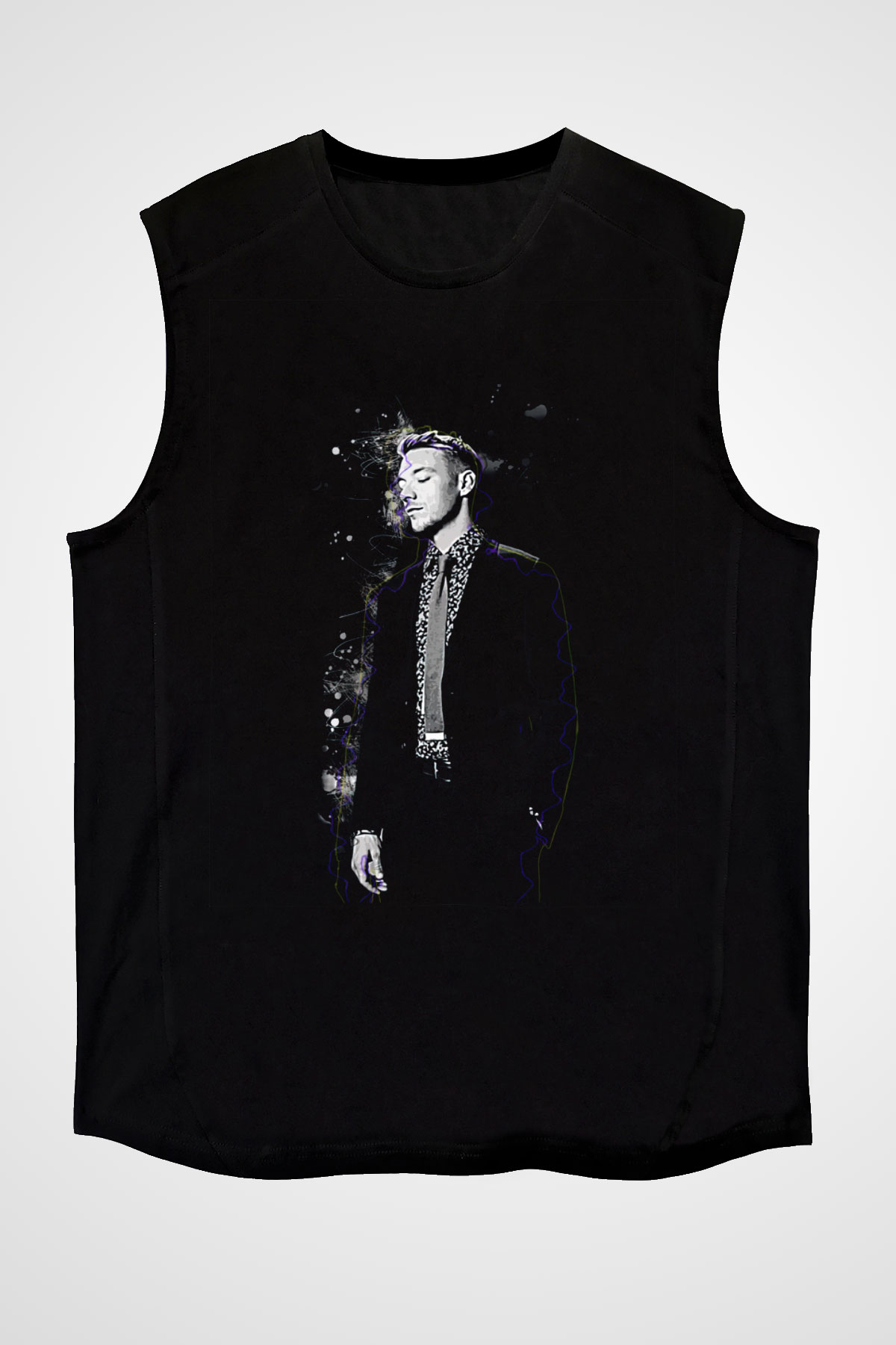 Diplo Siyah Unisex Kolsuz Tişört