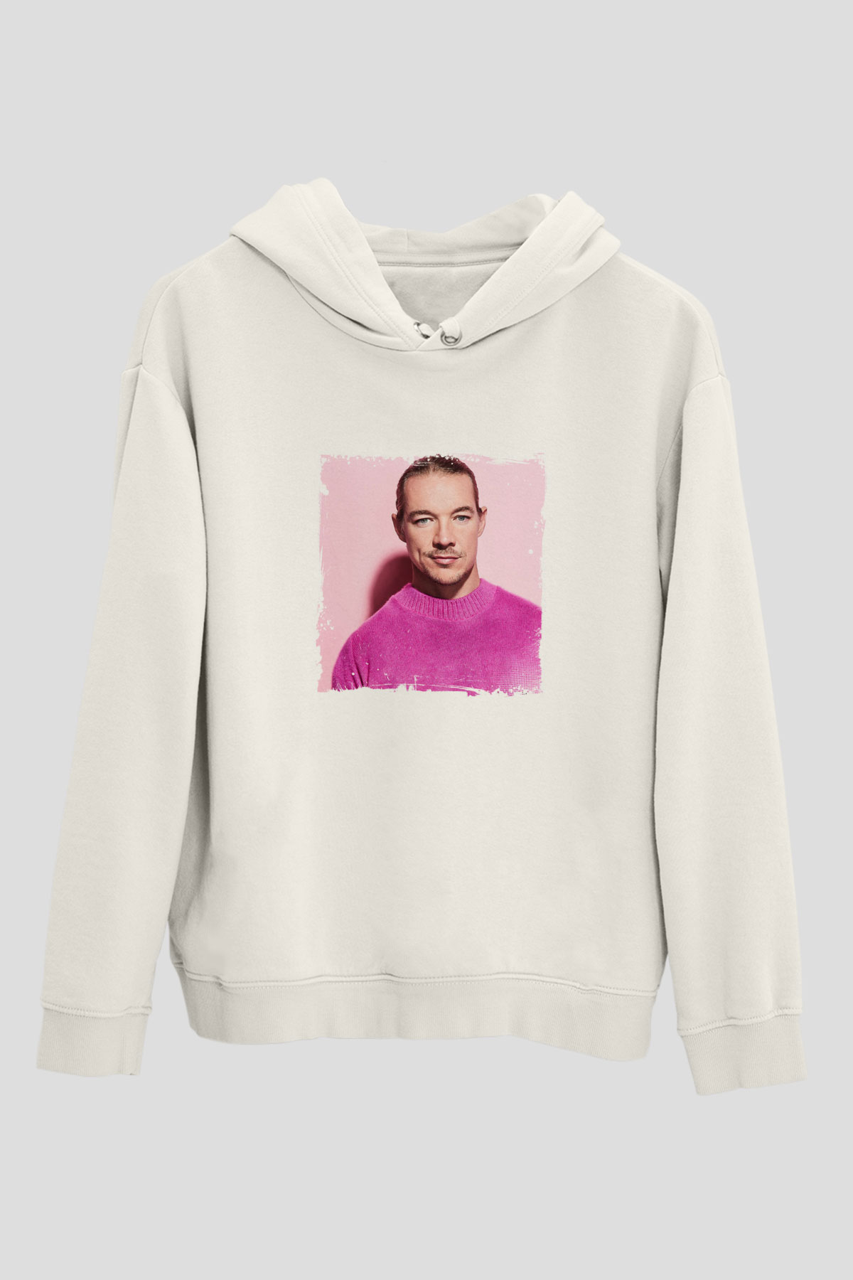 DiploBaskılı Beyaz Hoodie