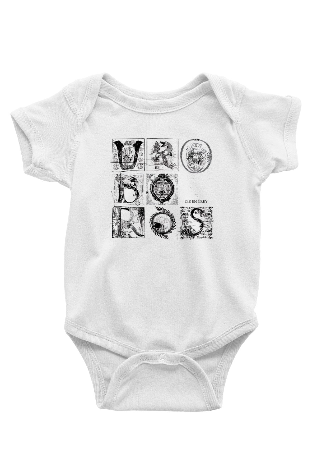 Dir En Grey Baskılı Beyaz Unisex Bebek Body - Zıbın