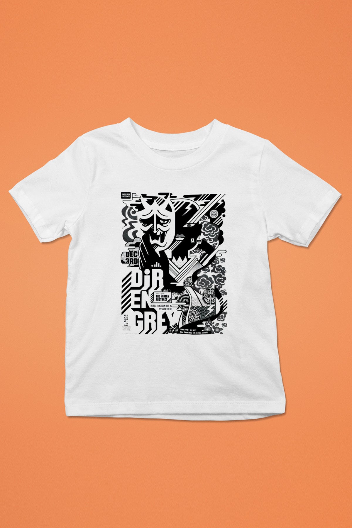Dir En Grey Baskılı Beyaz Unisex Çocuk Tişört