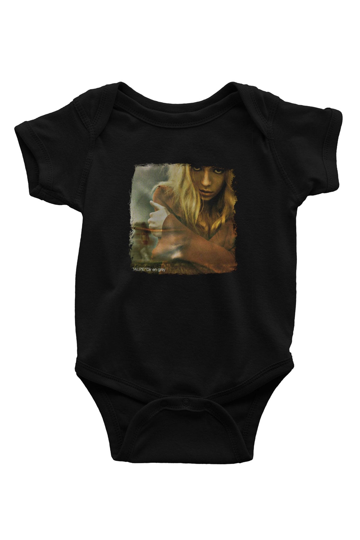 Dir En Grey Baskılı Unisex Siyah Bebek Body - Zıbın