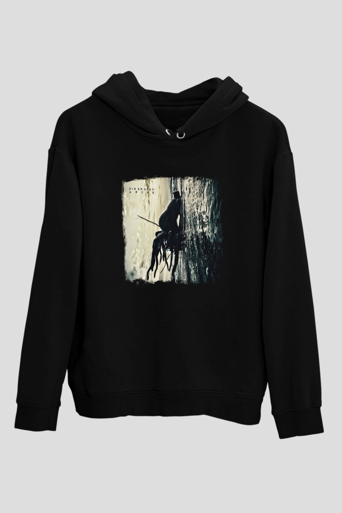 Dir En Grey Baskılı Unisex Siyah Hoodie