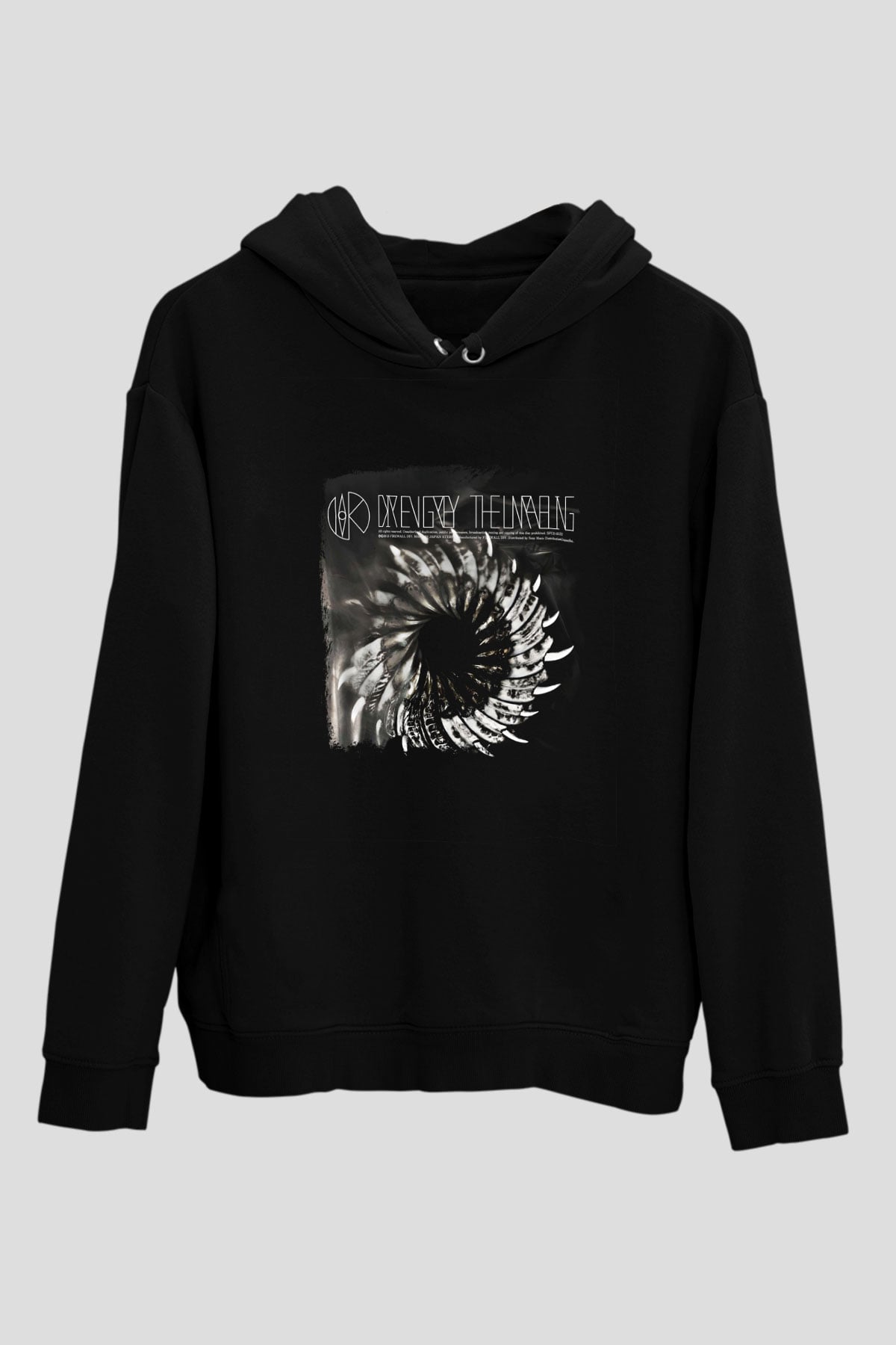 Dir En Grey Baskılı Unisex Siyah Hoodie
