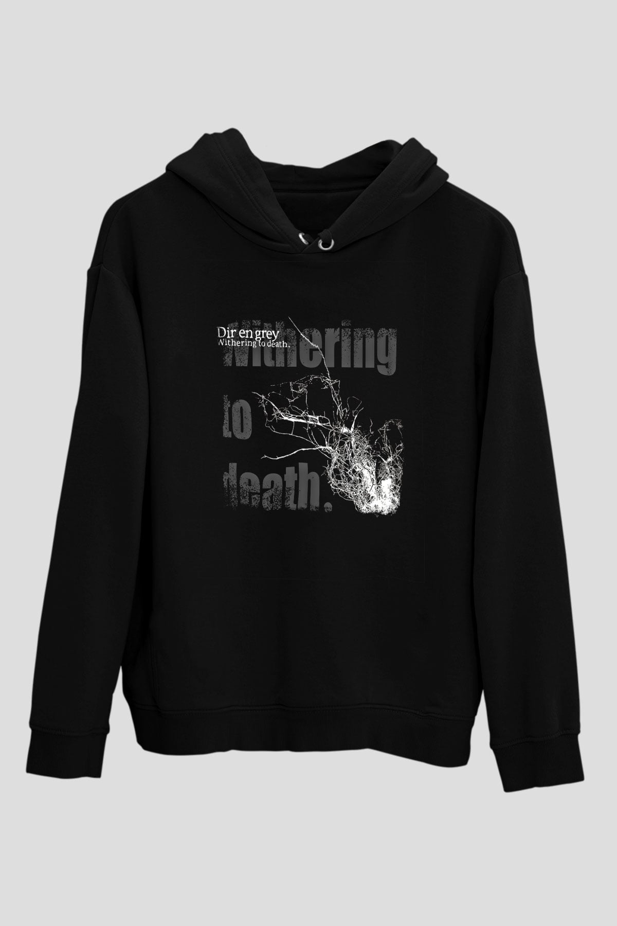 Dir En Grey Baskılı Unisex Siyah Hoodie