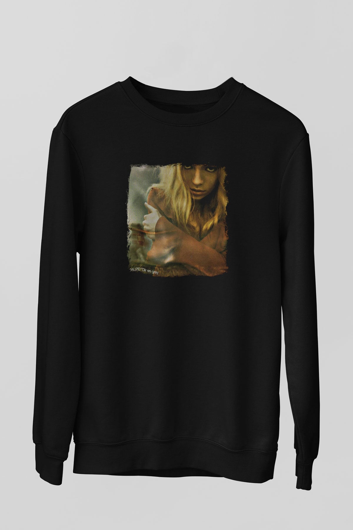 Dir En Grey Baskılı Unisex Siyah Sweatshirt