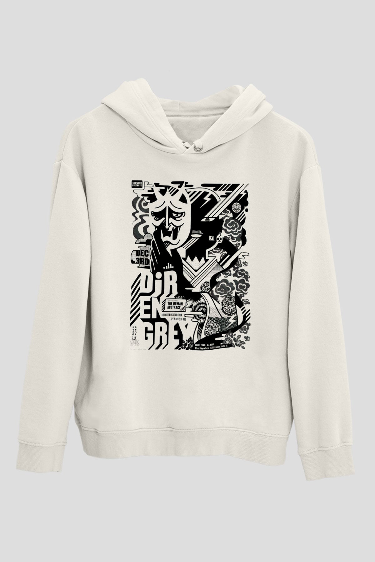 Dir En Grey Beyaz Unisex Kapşonlu Sweatshirt