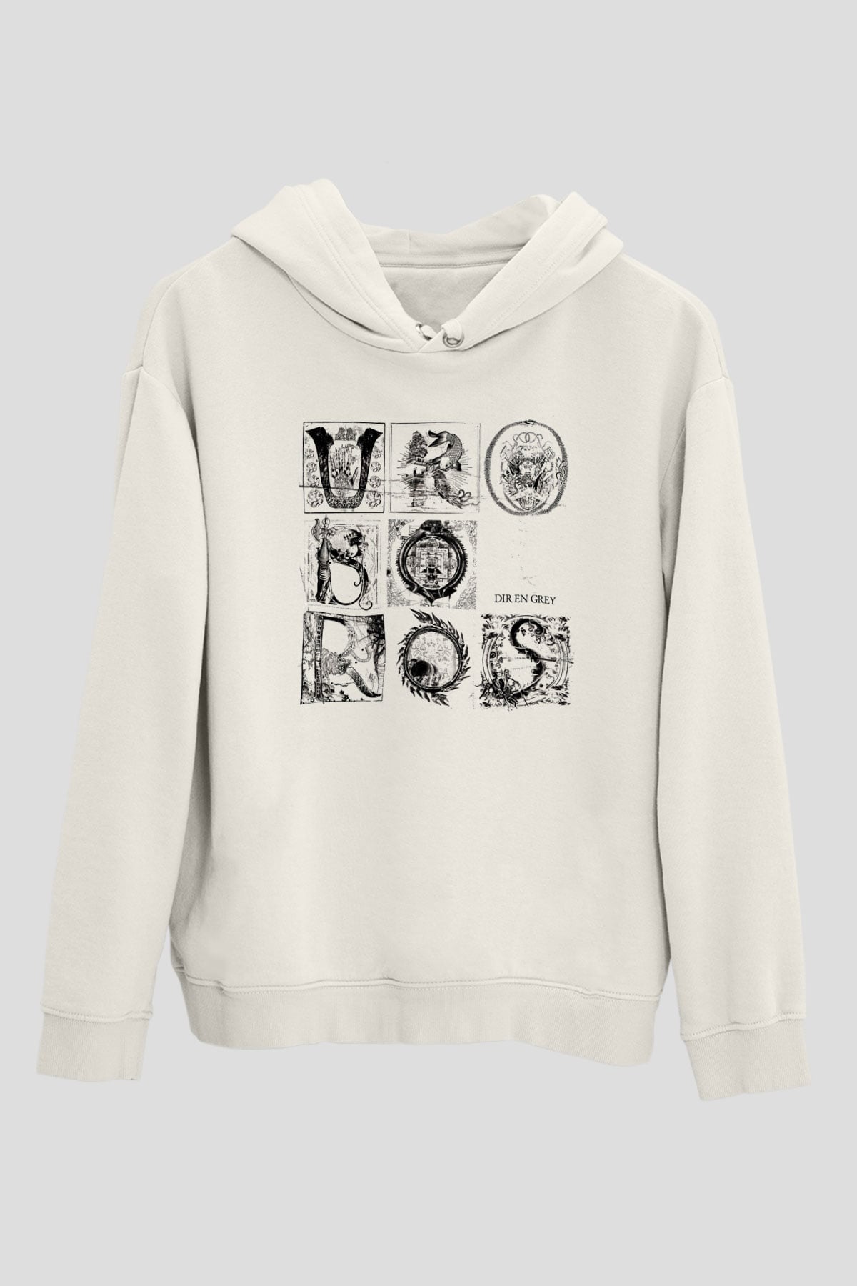Dir En Grey Beyaz Unisex Kapşonlu Sweatshirt