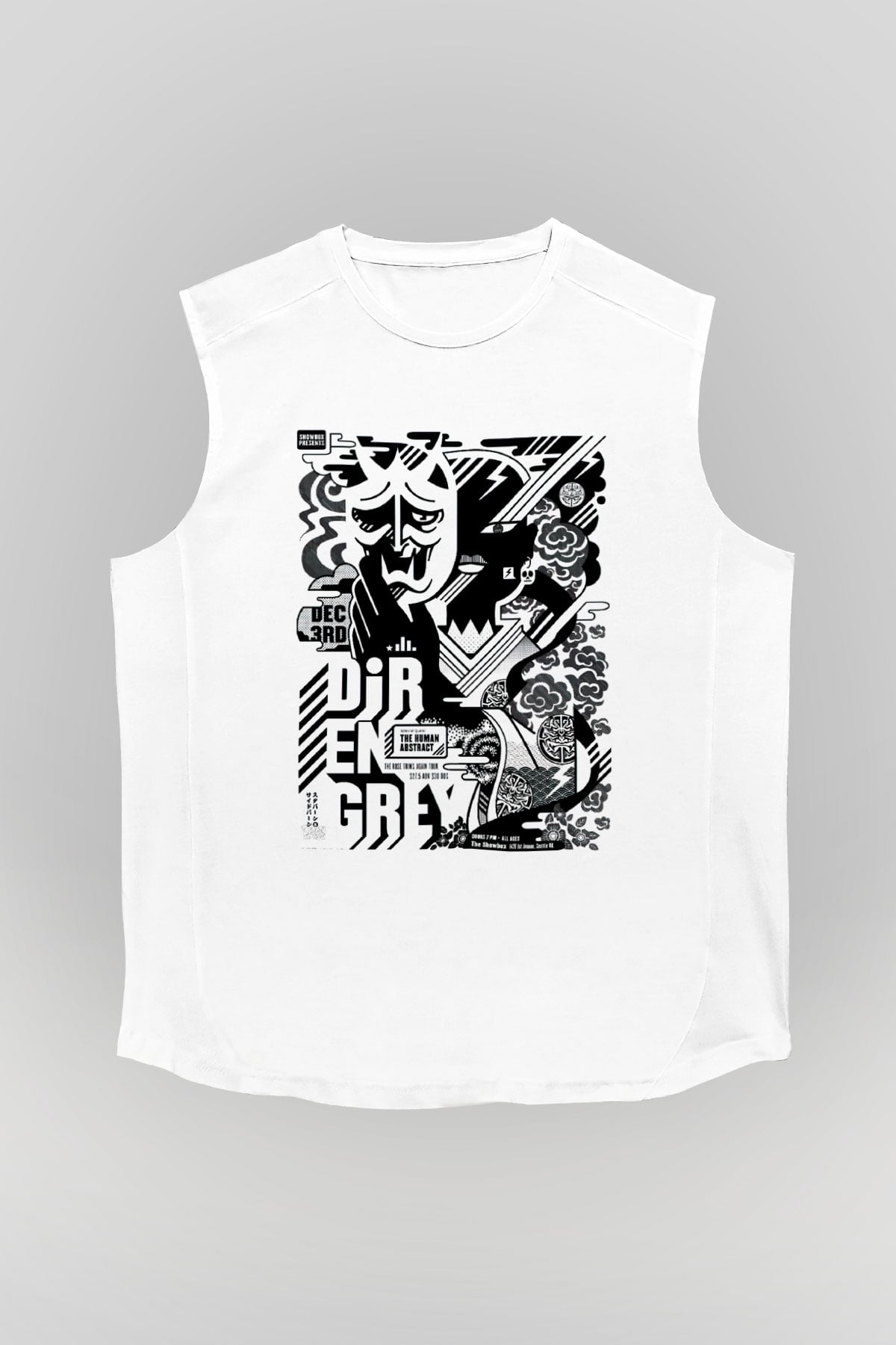 Dir En Grey Beyaz Unisex Kolsuz Tişört