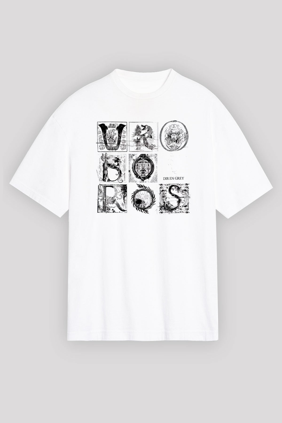 Dir En Grey Beyaz Unisex Oversize Tişört T-Shirt