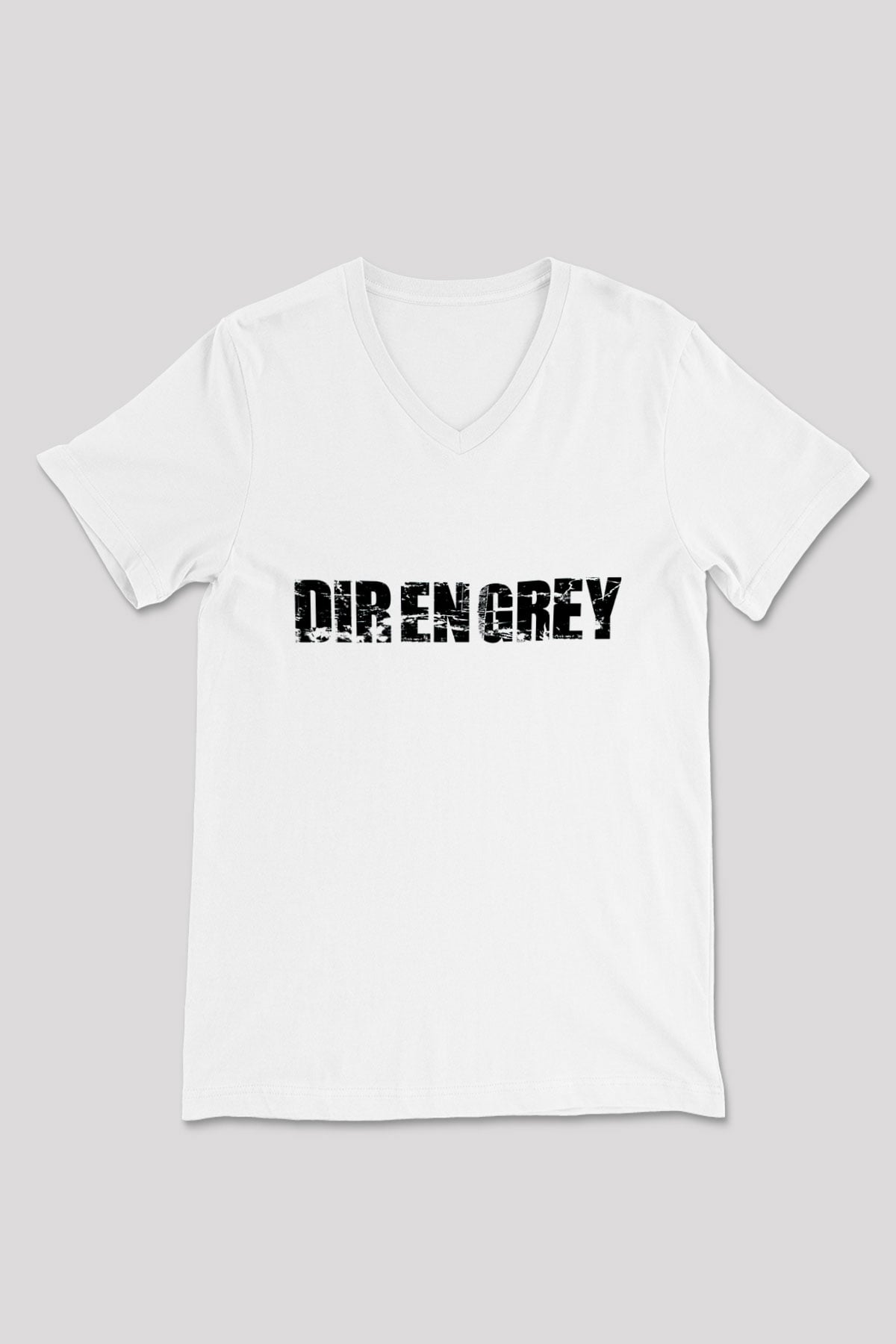 Dir En Grey Beyaz Unisex V Yaka Tişört T-Shirt