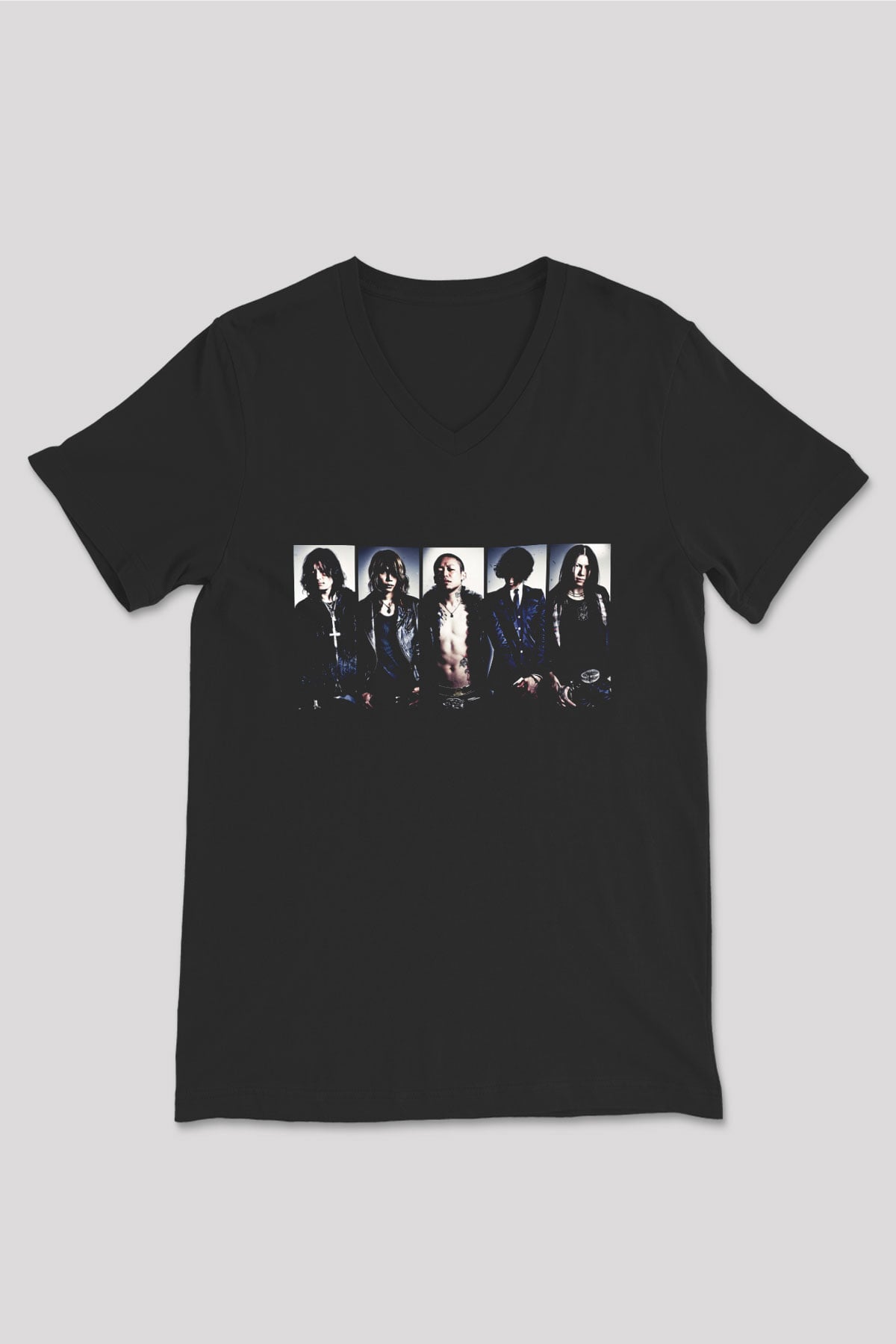 Dir En Grey Siyah Unisex V Yaka Tişört T-Shirt