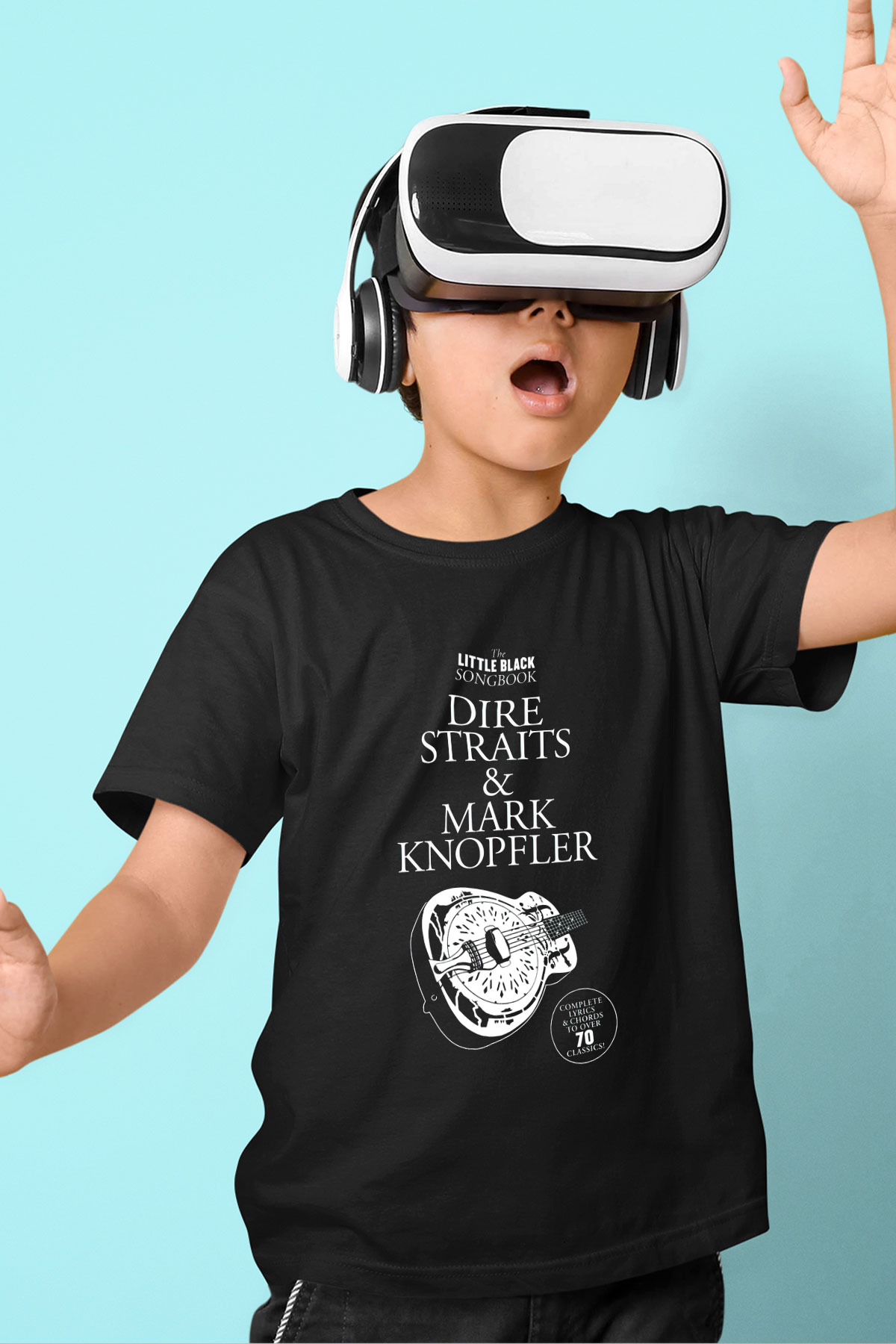 Dire Straits Baskılı Siyah Unisex Çocuk Tişört