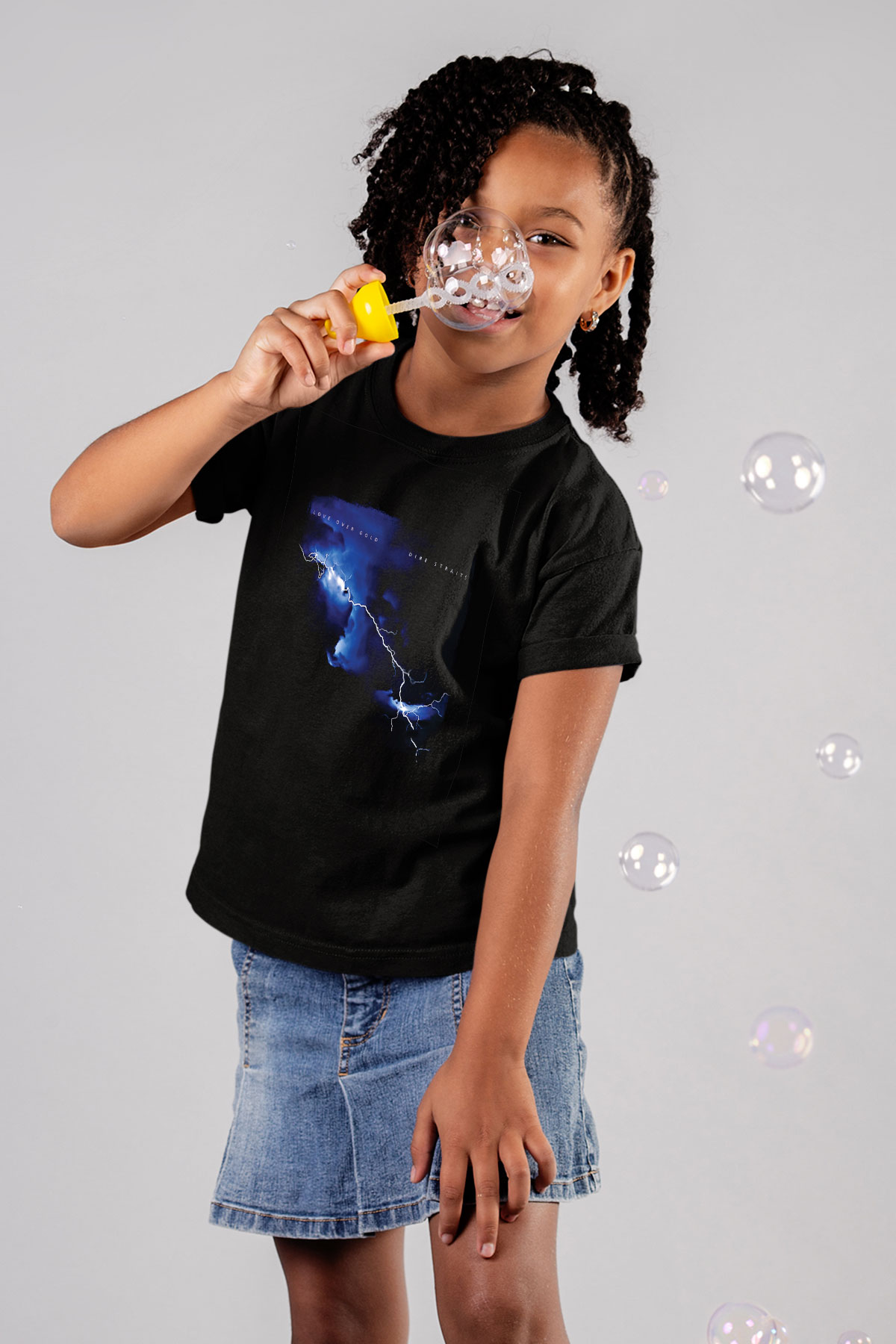 Dire Straits Baskılı Unisex Siyah Çocuk Tişört