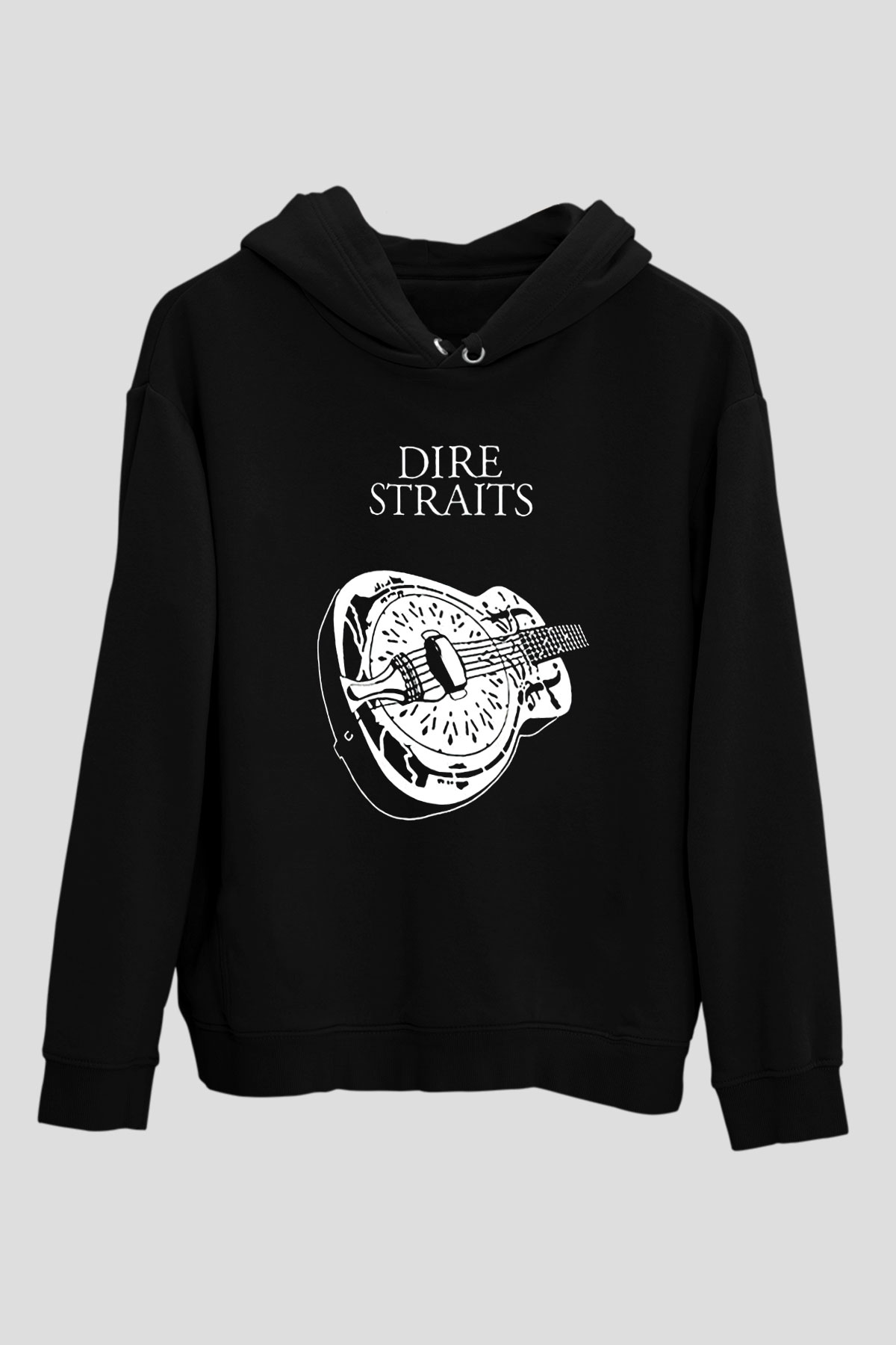Dire Straits Siyah Unisex Kapüşonlu Sweatshirt