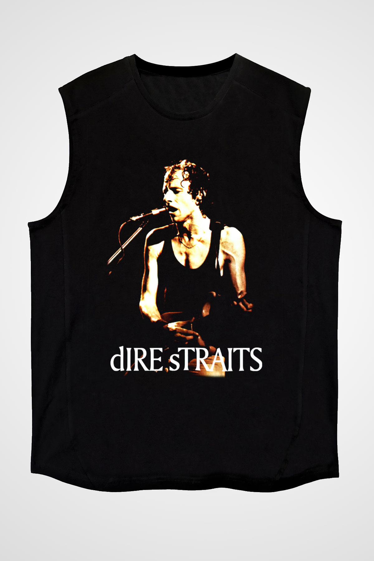 Dire Straits Siyah Unisex Kolsuz Tişört