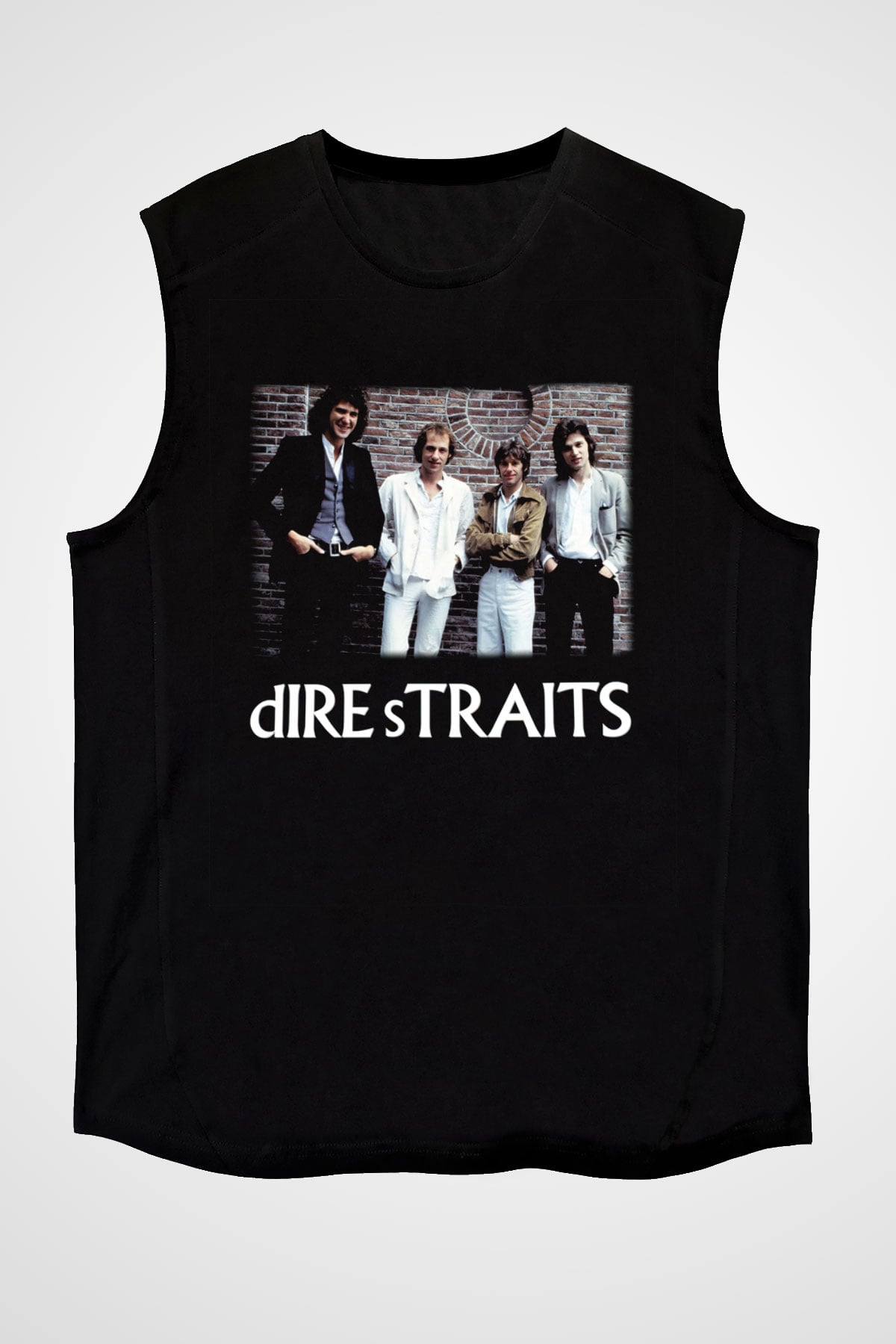 Dire Straits Siyah Unisex Kolsuz Tişört
