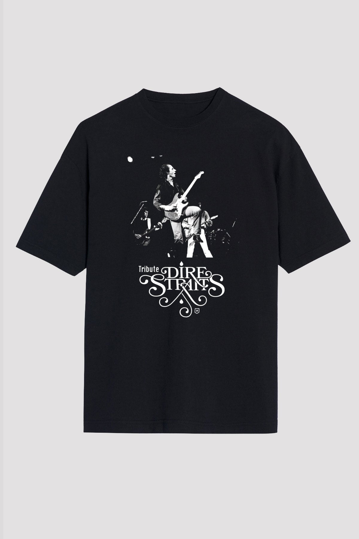 Dire Straits Siyah Unisex Oversize Tişört T-Shirt