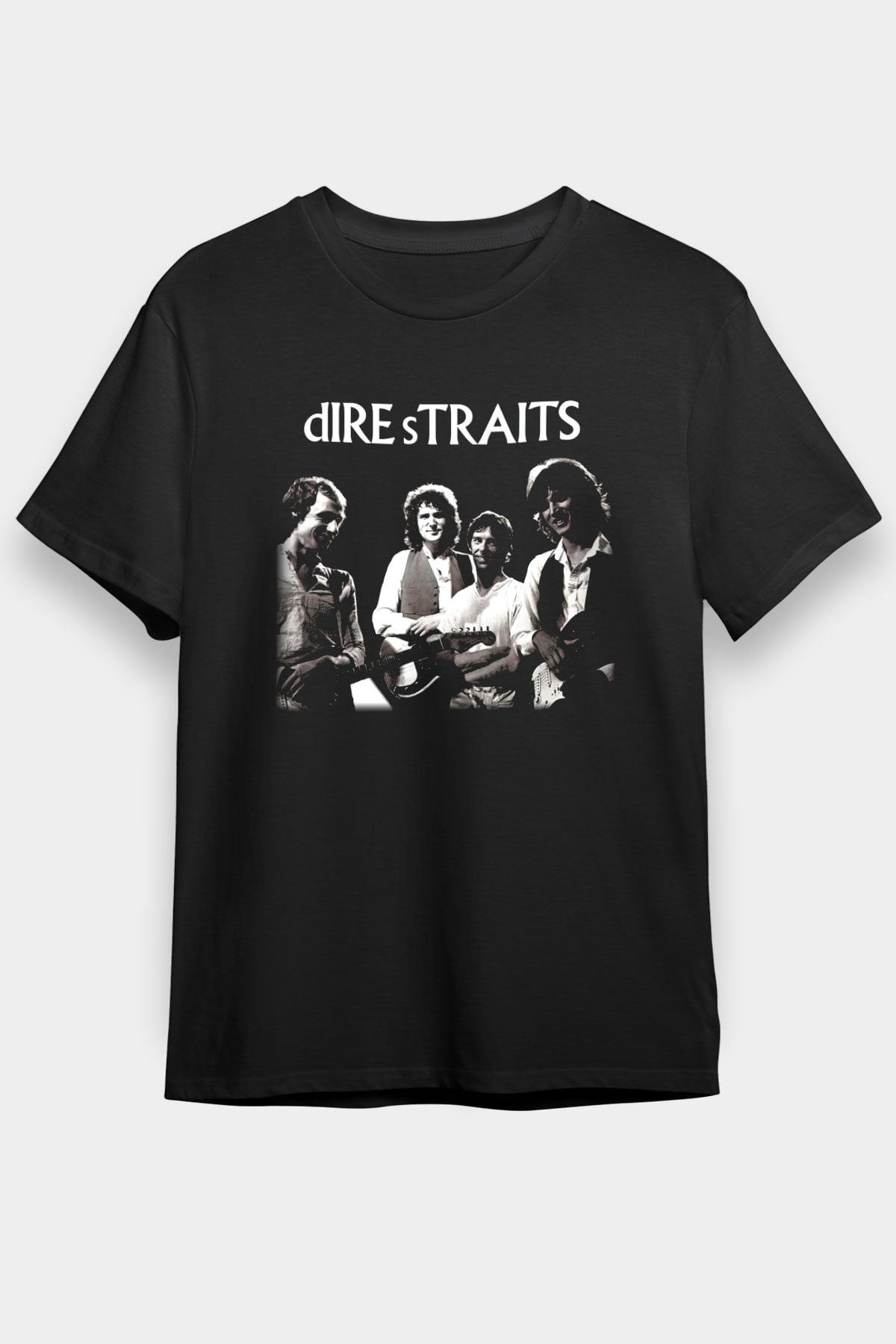 Dire Straits Siyah Unisex Tişört T-Shirt - TişörtFabrikası