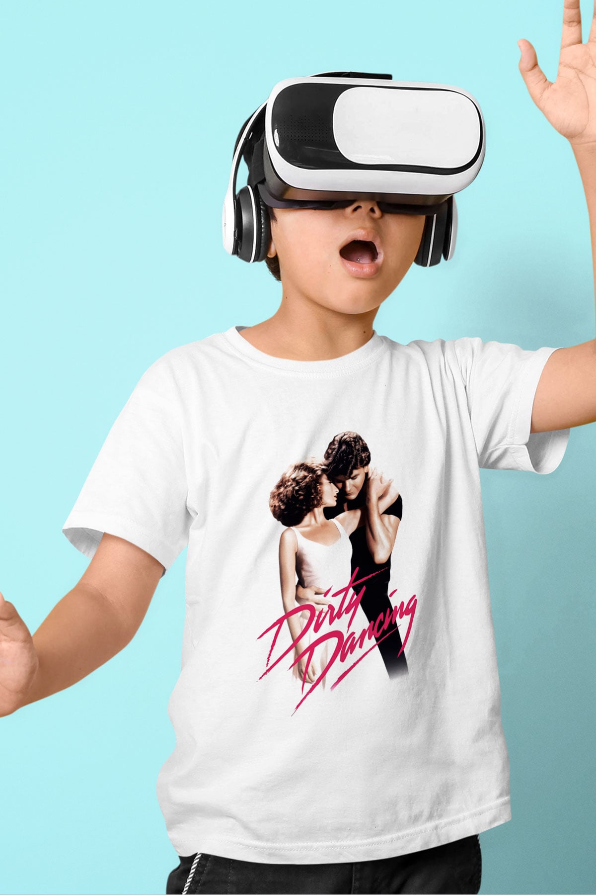 Dirty Dancing Baskılı Beyaz Unisex Çocuk Tişört