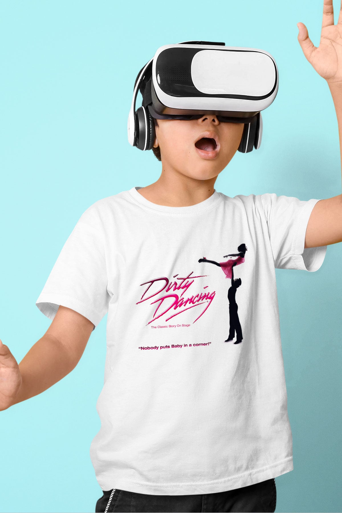 Dirty Dancing Baskılı Beyaz Unisex Çocuk Tişört