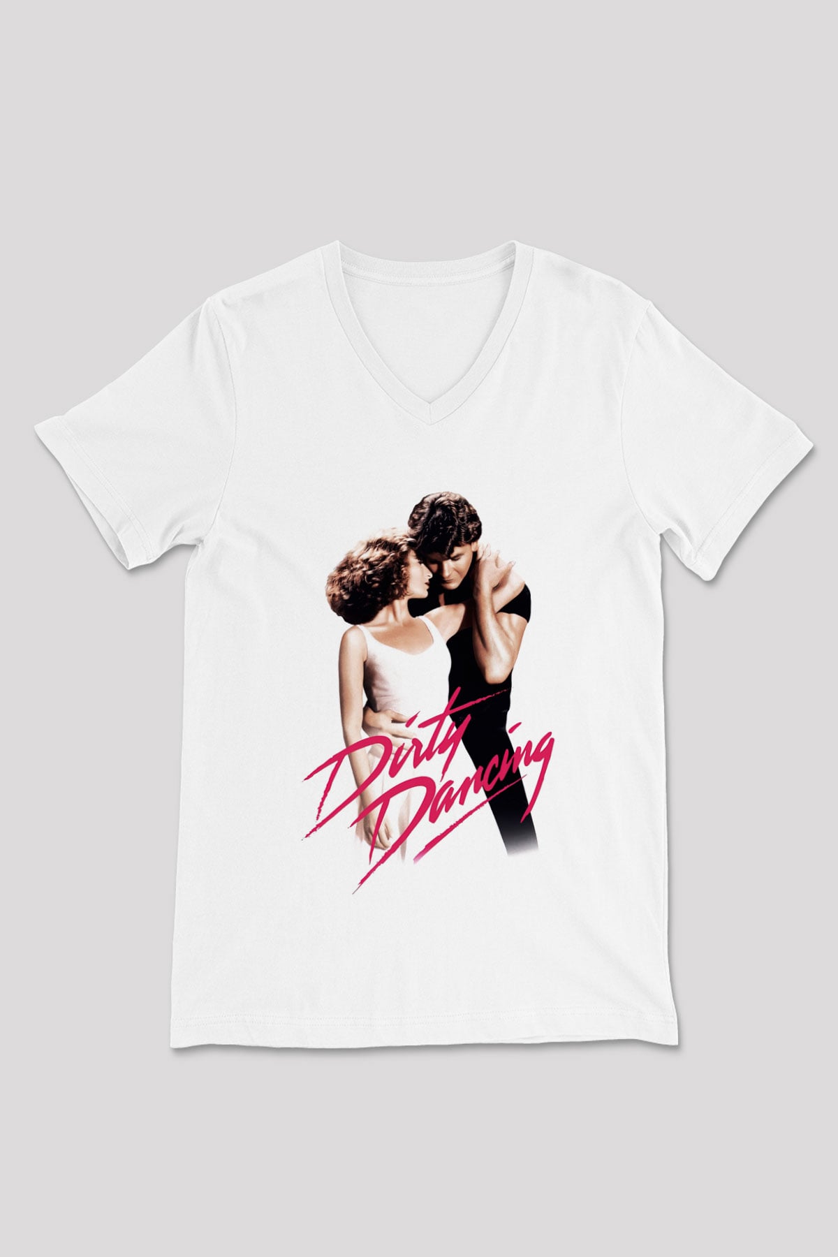 Dirty Dancing Beyaz Unisex V Yaka Tişört