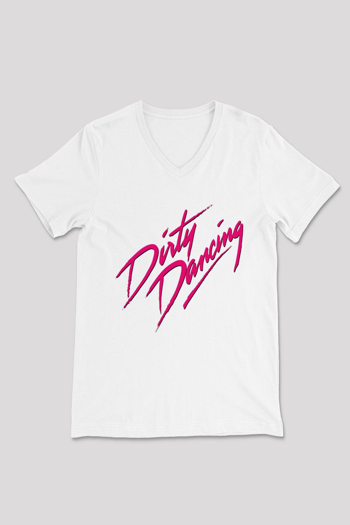 Dirty Dancing Beyaz Unisex V Yaka Tişört