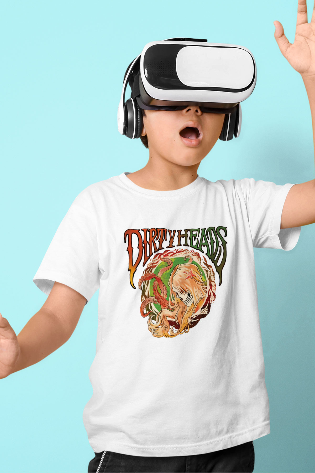 Dirty Heads Beyaz Unisex Çocuk Tişört
