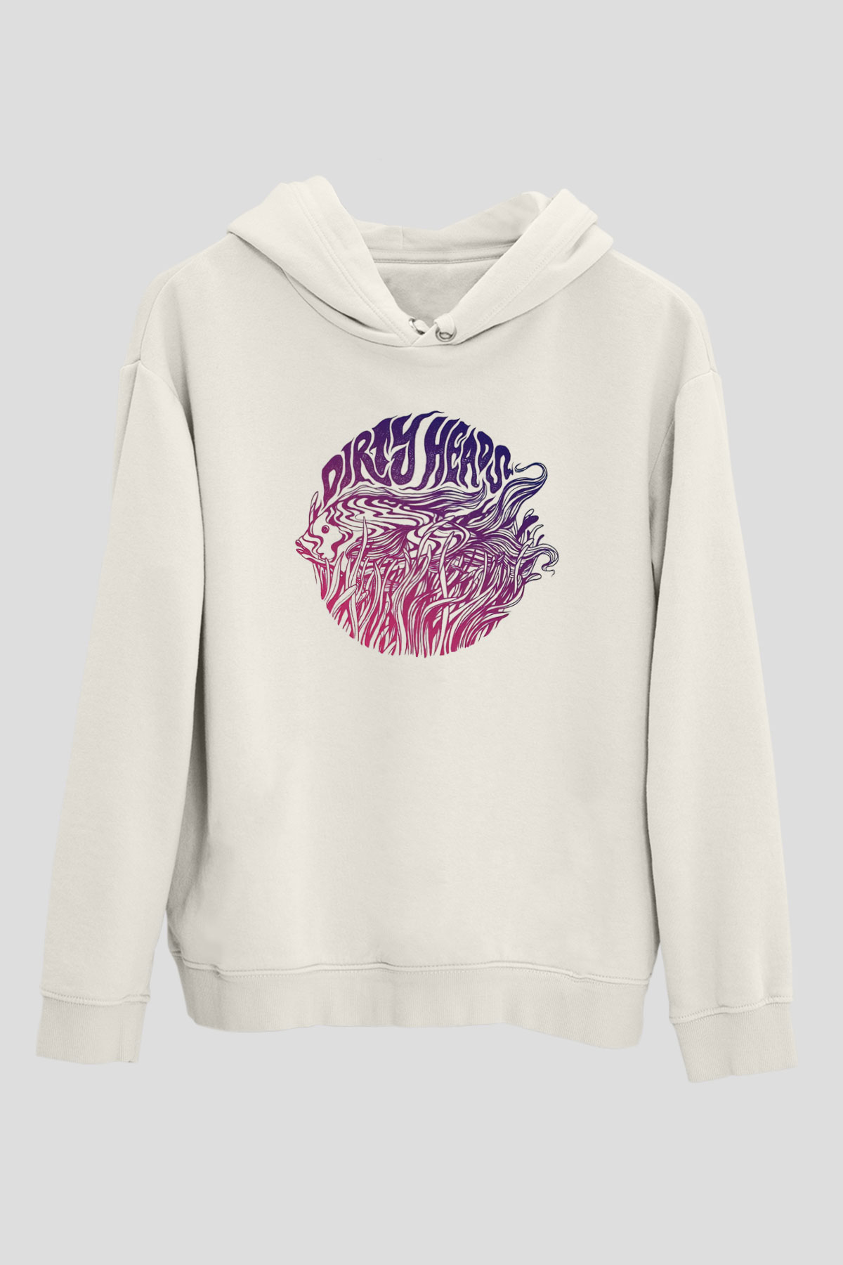 Dirty Heads Beyaz Unisex Kapüşonlu Sweatshirt