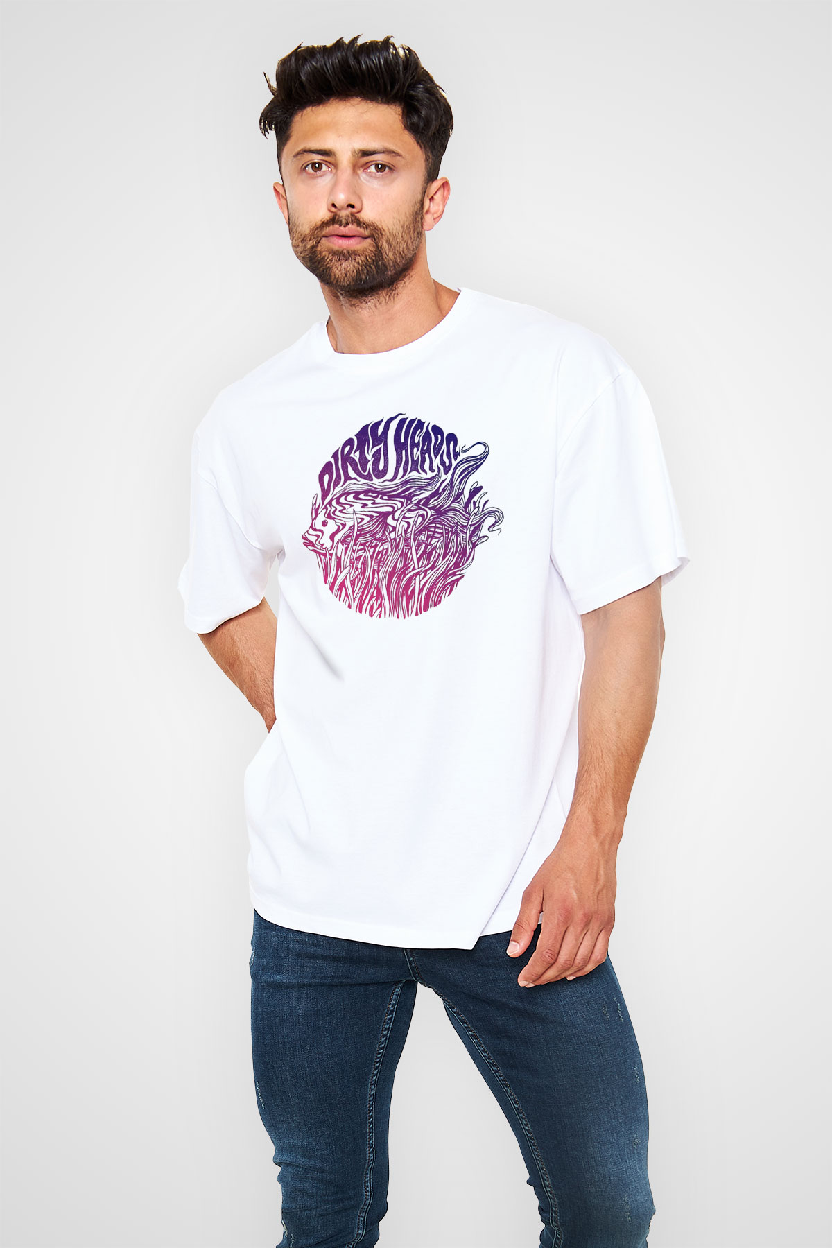 Dirty Heads Beyaz Unisex Tişört T-Shirt - TişörtFabrikası