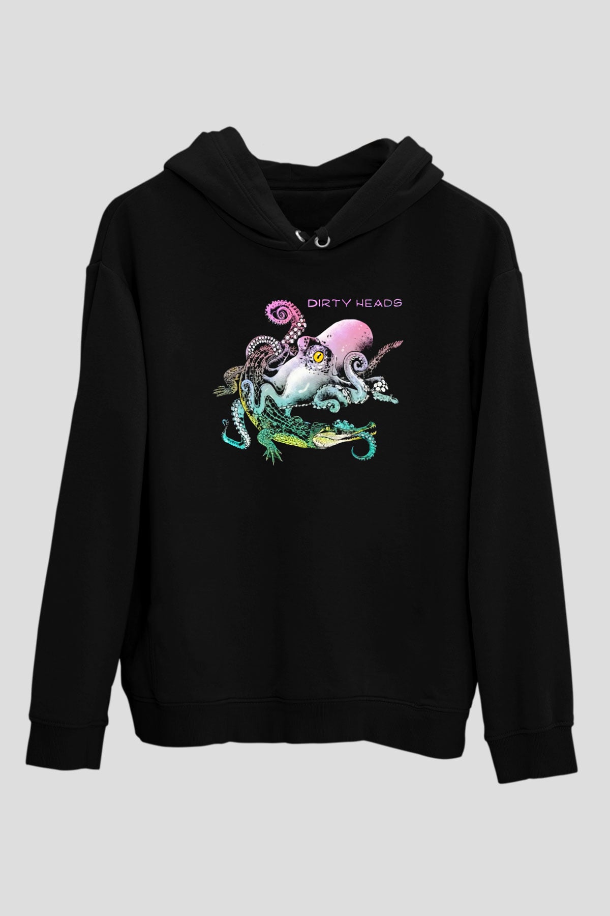 Dirty Heads Siyah Unisex Kapüşonlu Sweatshirt