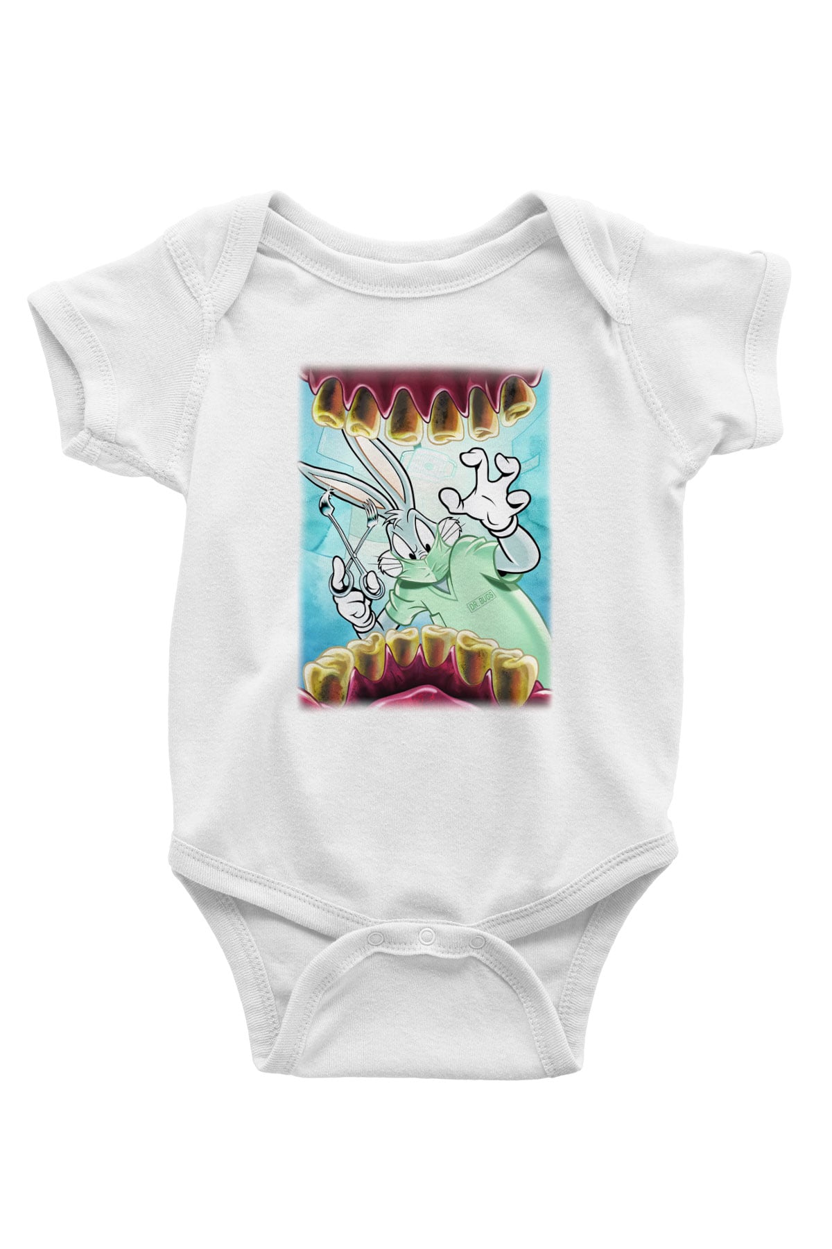 Diş hekimi Baskılı Beyaz Unisex Bebek Body - Zıbın