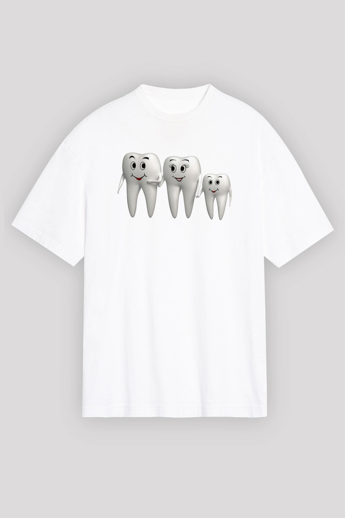Diş hekimi Beyaz Unisex Oversize Tişört T-Shirt