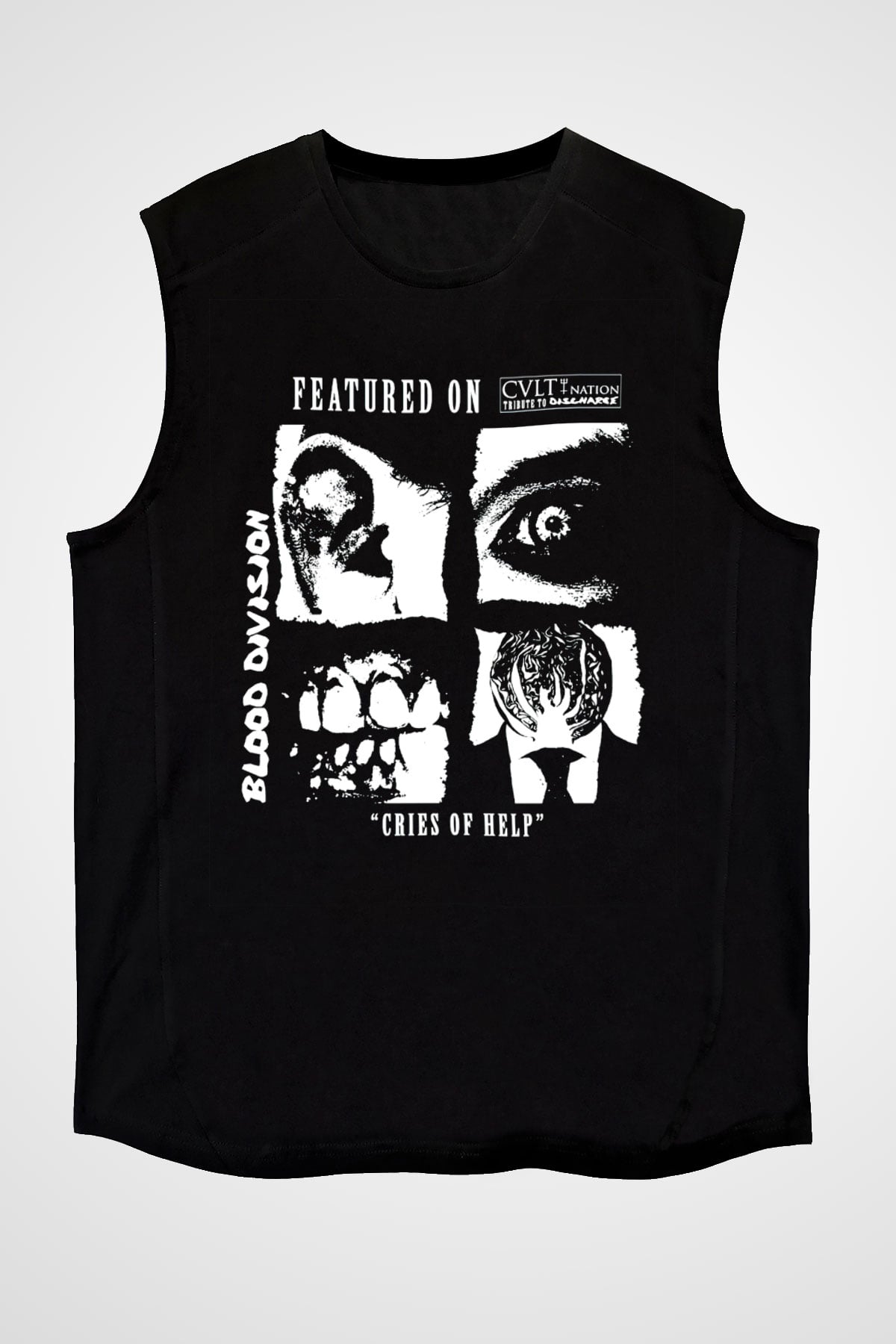 Discharge Siyah Unisex Kolsuz Tişört