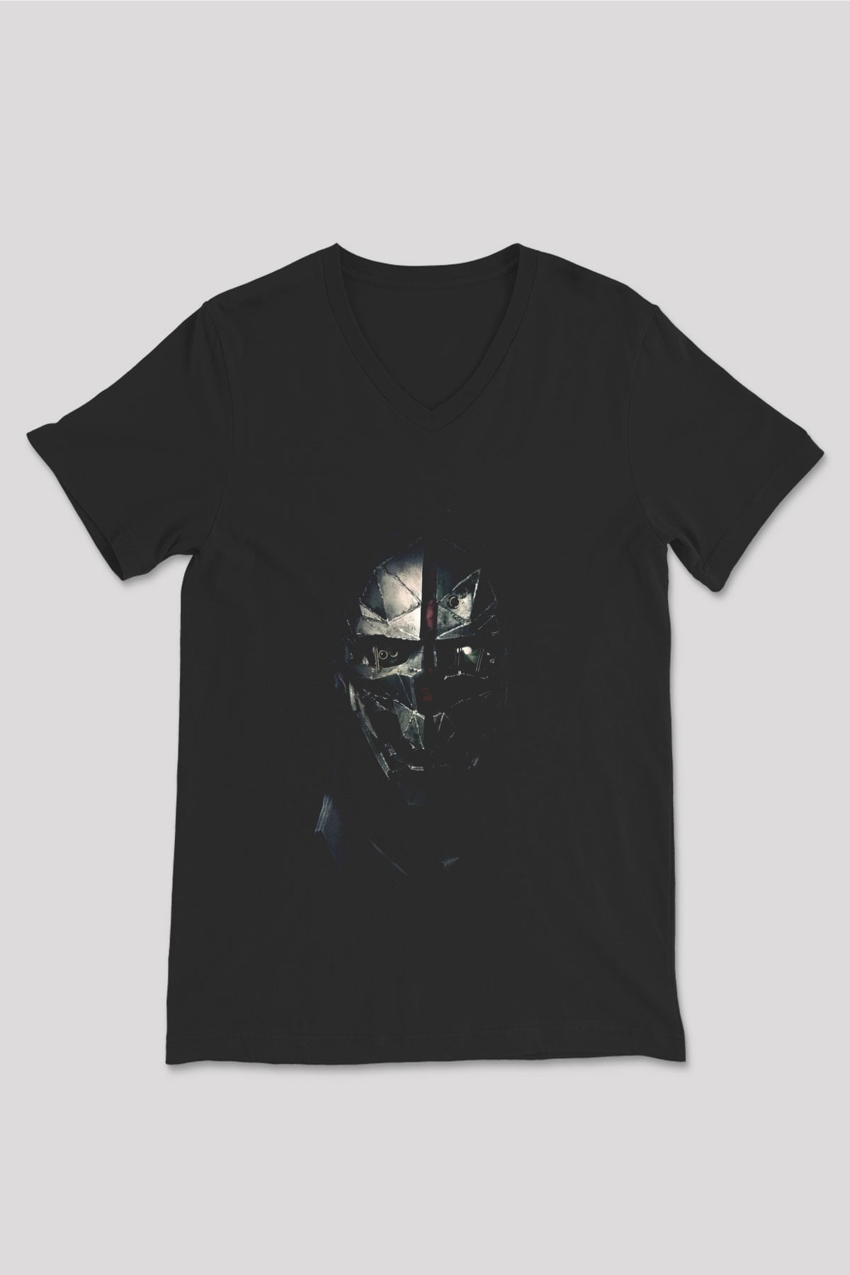 Dishonored 2 Siyah Unisex V Yaka Tişört