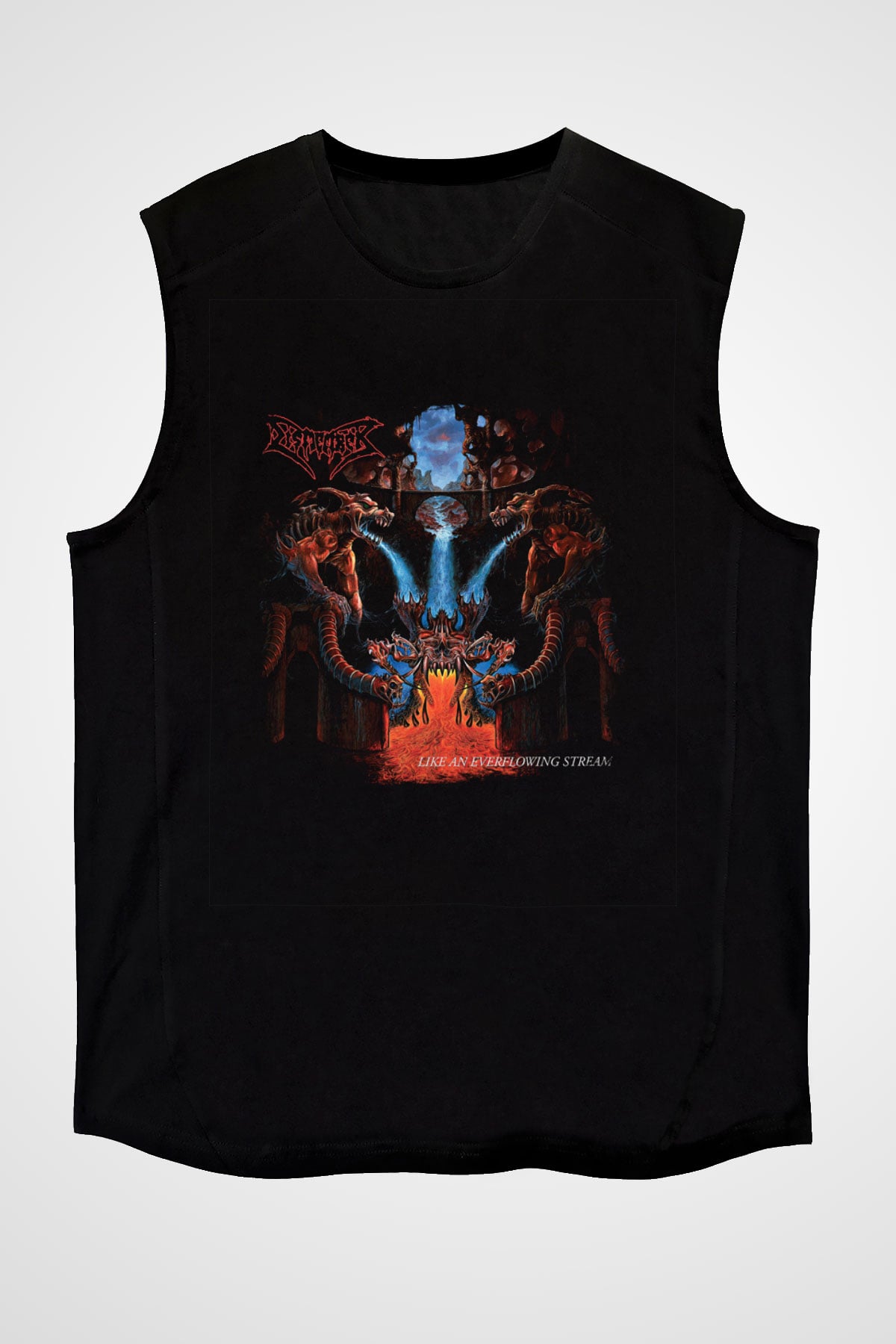 Dismember Baskılı Unisex Siyah Kolsuz Tişört
