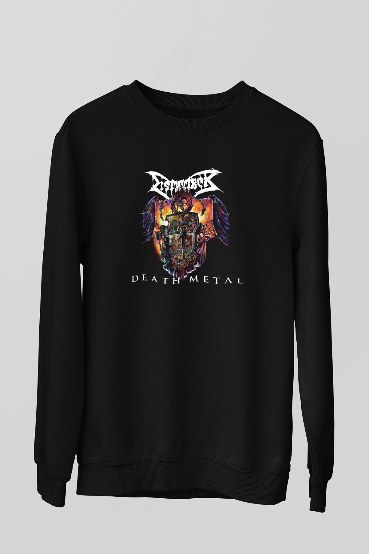 Dismember Baskılı Unisex Siyah Sweatshirt