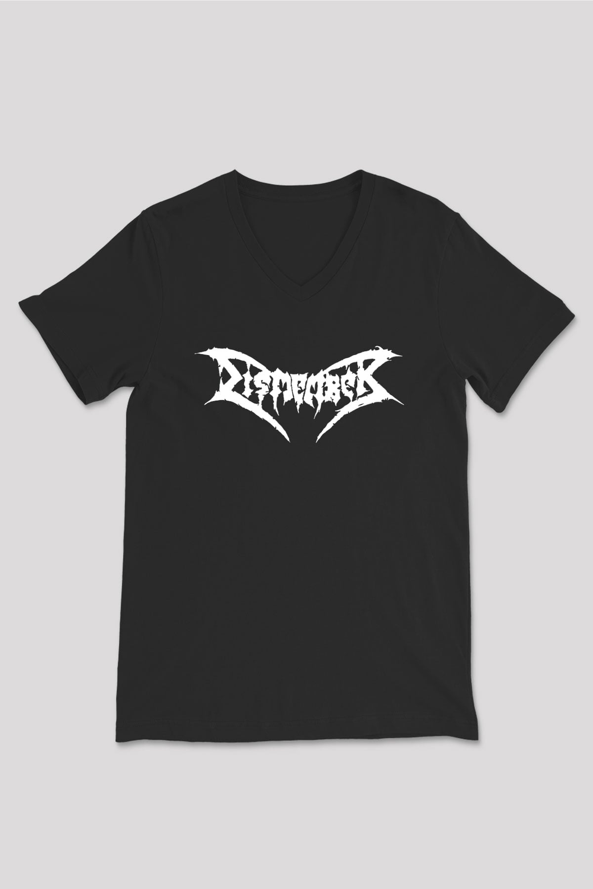 Dismember Siyah Unisex V Yaka Tişört T-Shirt