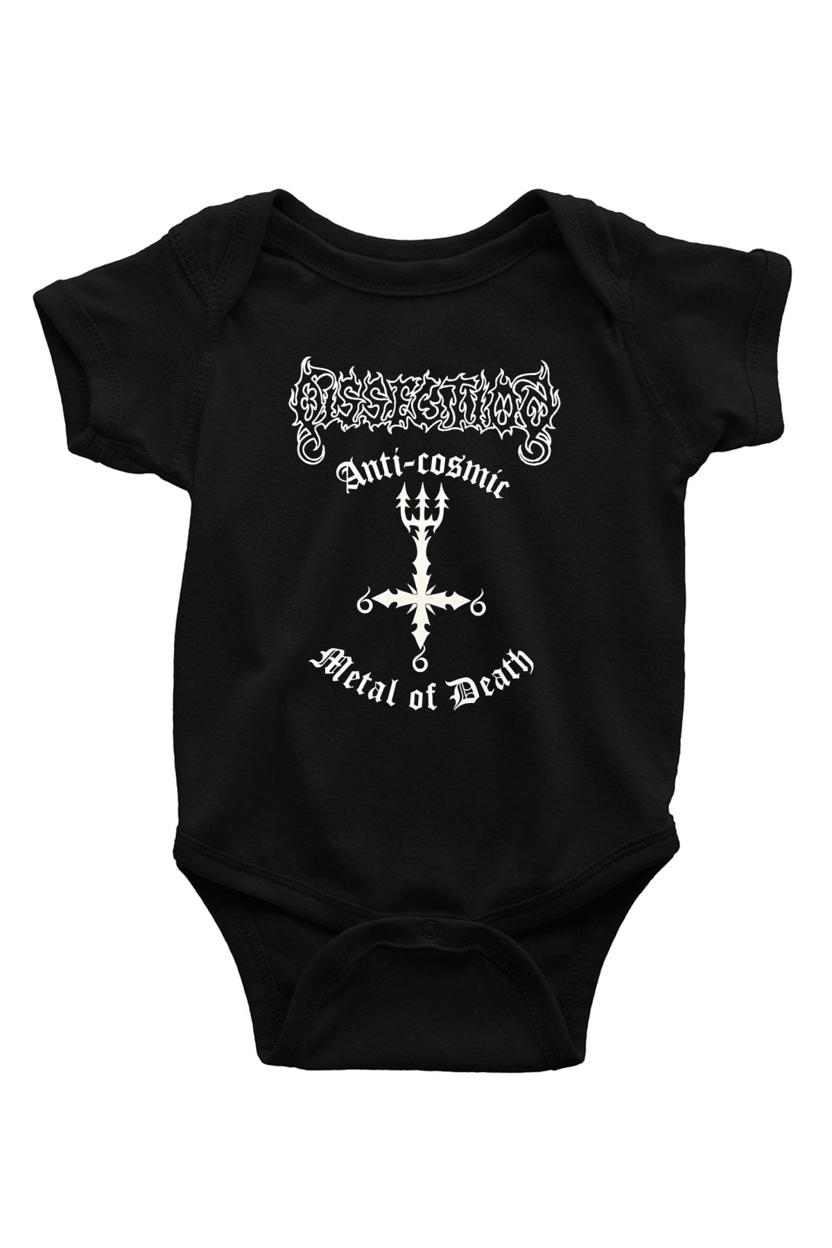 Dissection Baskılı Unisex Siyah Bebek Body - Zıbın
