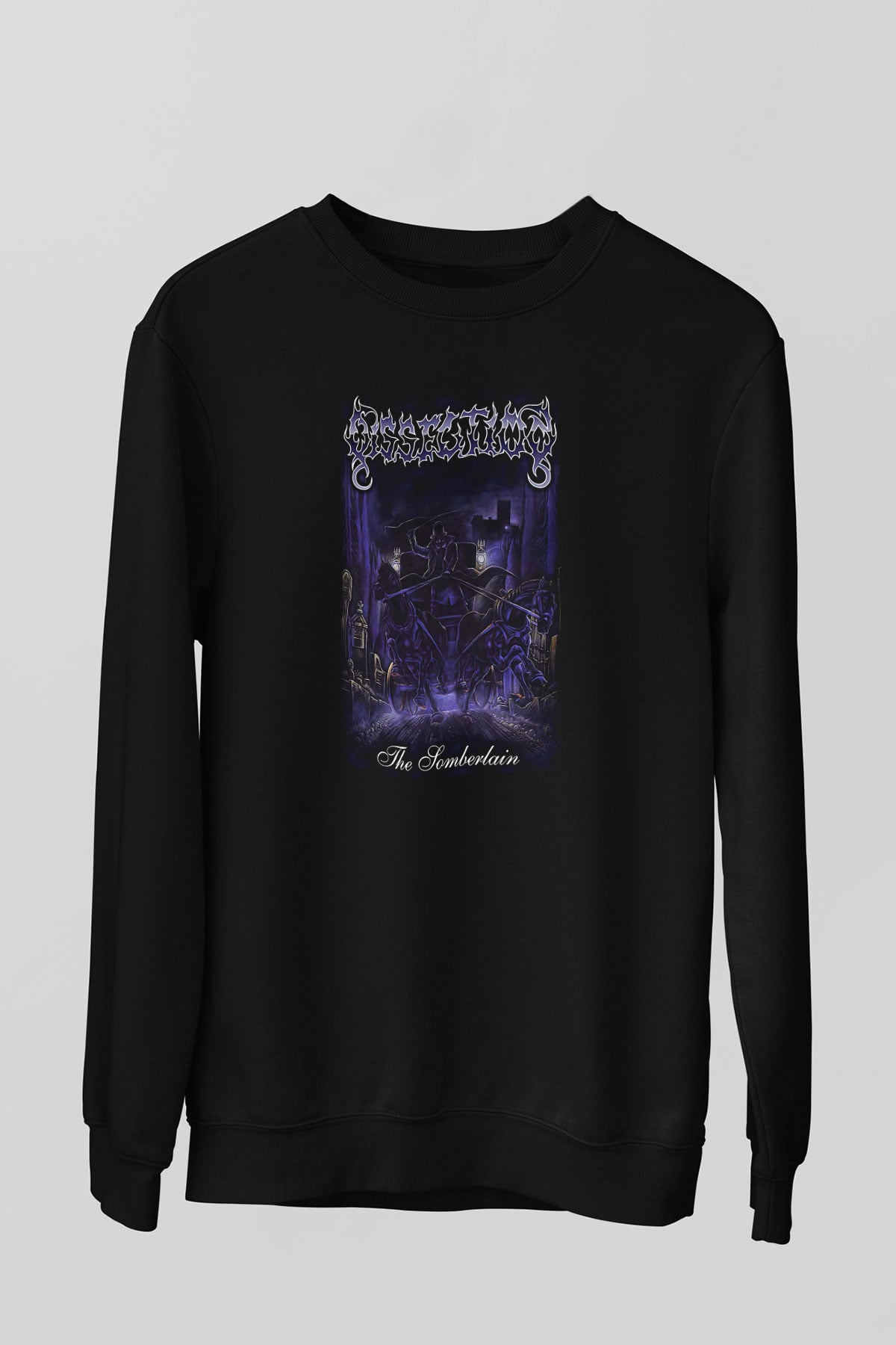Dissection Baskılı Unisex Siyah Sweatshirt