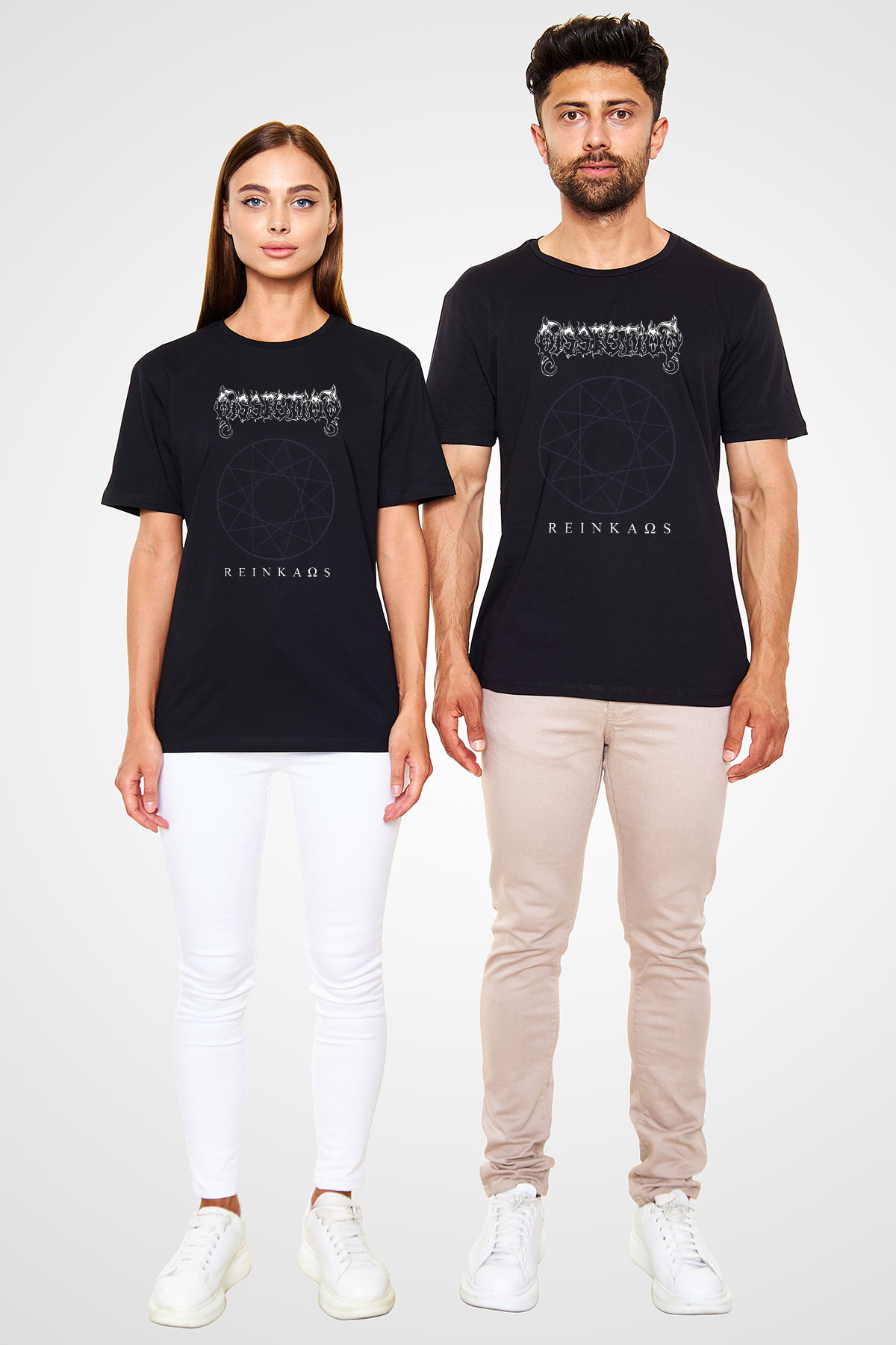 Dissection Baskılı Unisex Siyah Tişört - Tshirt