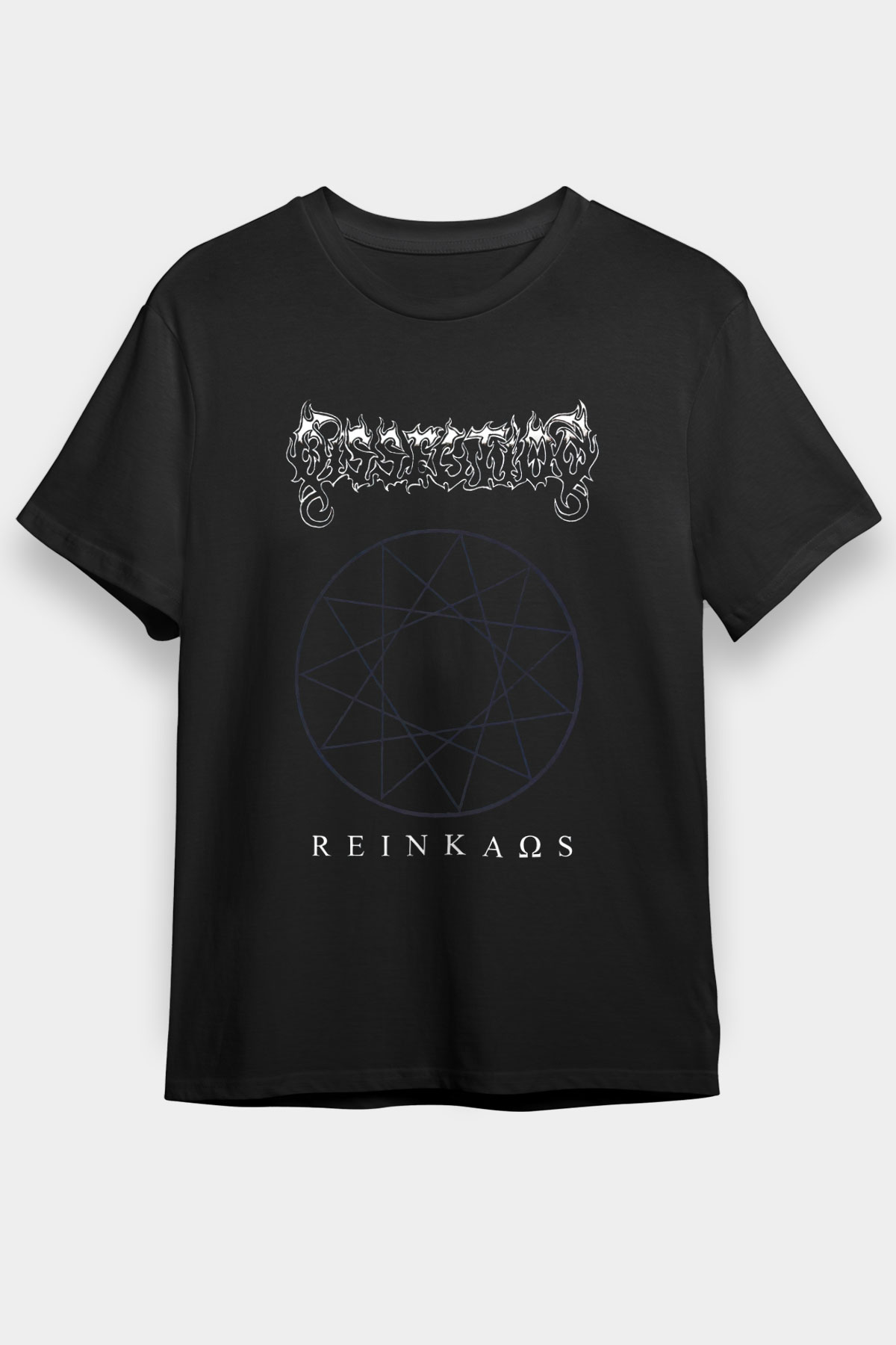 Dissection Baskılı Unisex Siyah Tişört - Tshirt