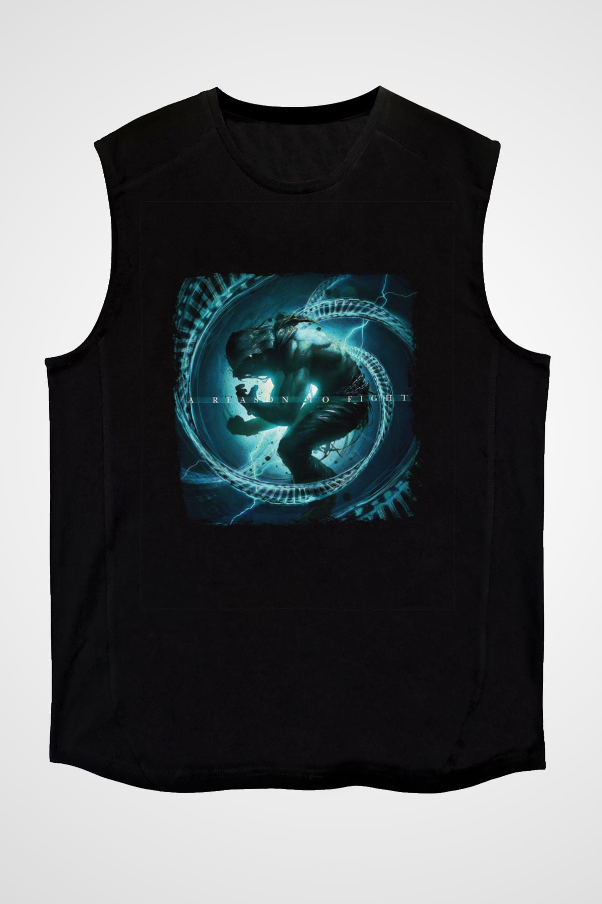 Disturbed Baskılı Unisex Siyah Kolsuz Tişört