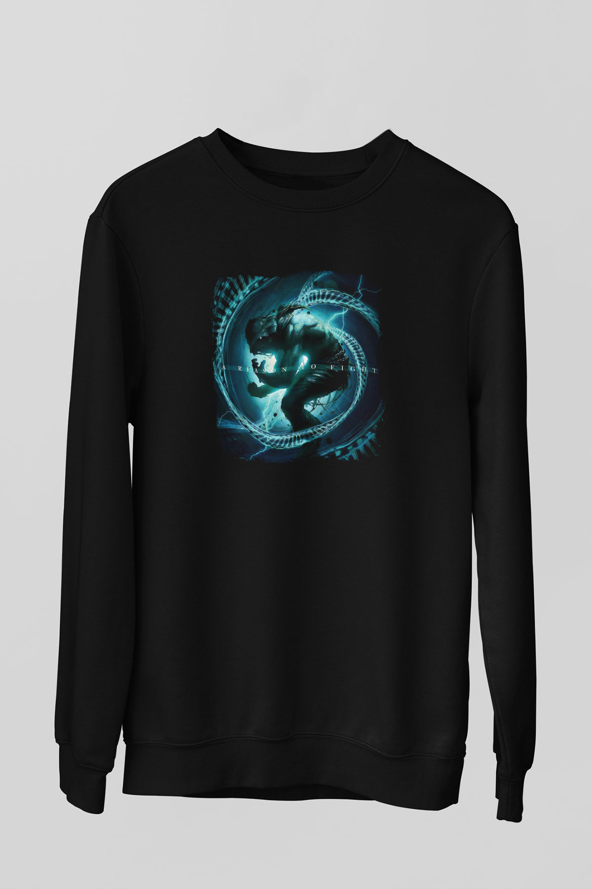 Disturbed Baskılı Unisex Siyah Sweatshirt