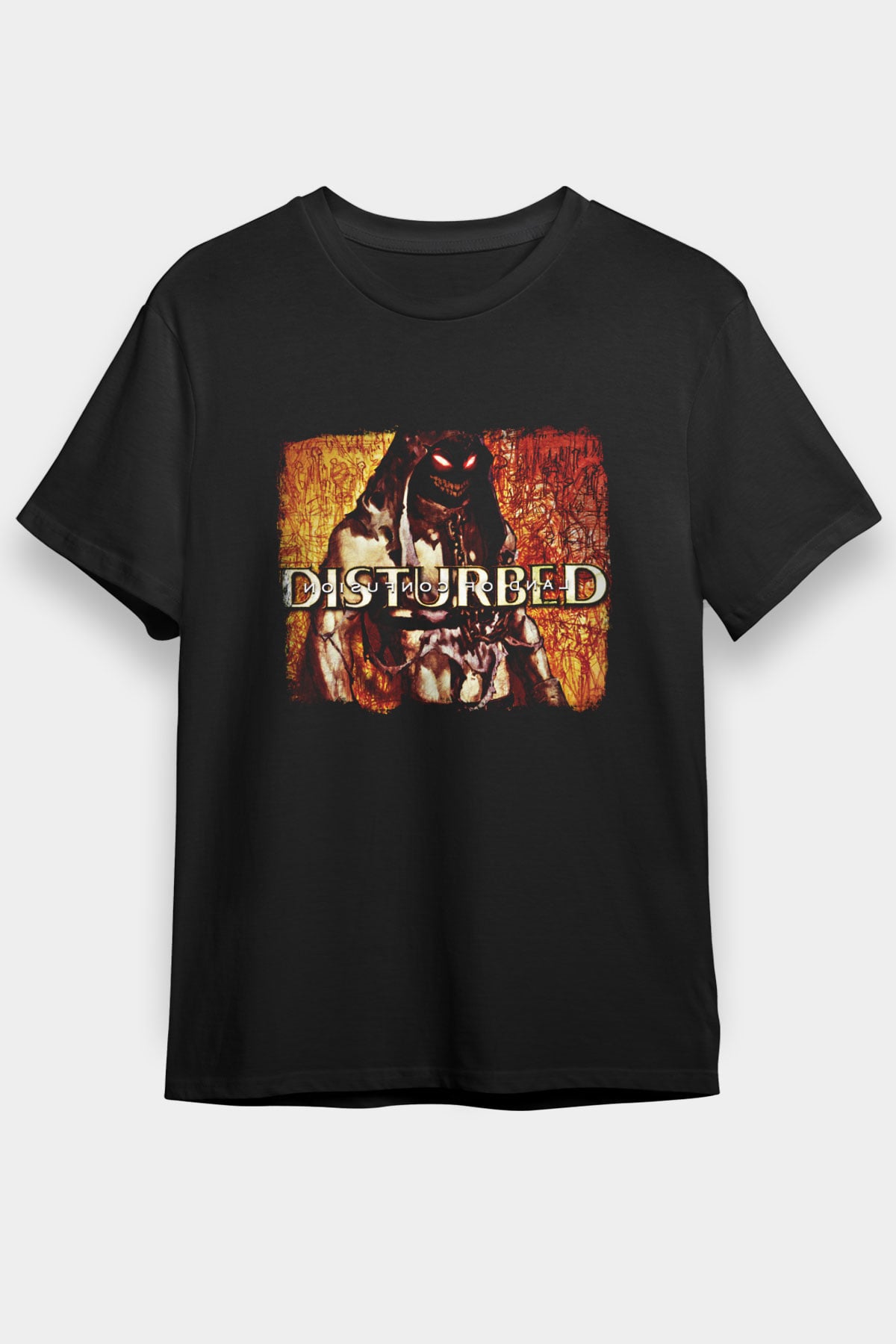 Disturbed Baskılı Unisex Siyah Tişört