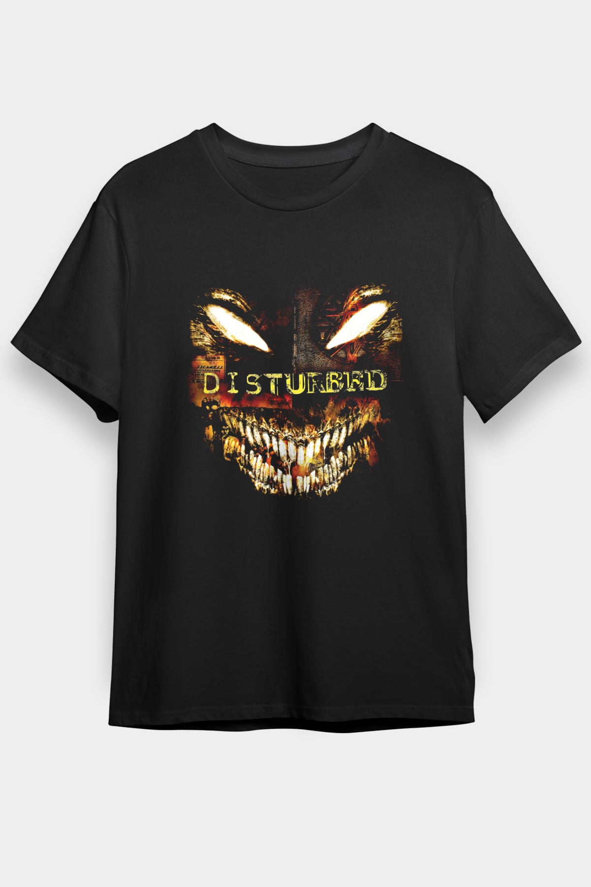 Disturbed Baskılı Unisex Siyah Tişört