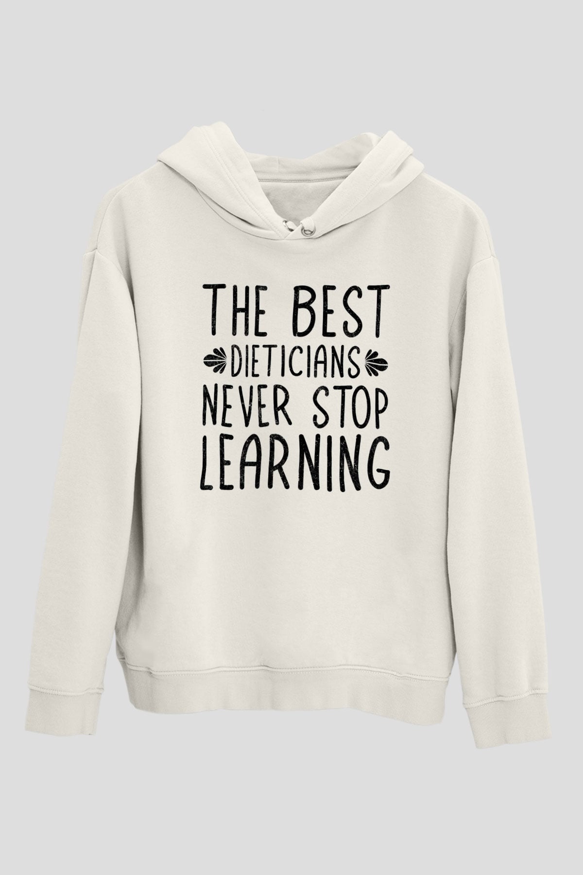 Diyetisyen Beyaz Unisex Kapüşonlu Sweatshirt
